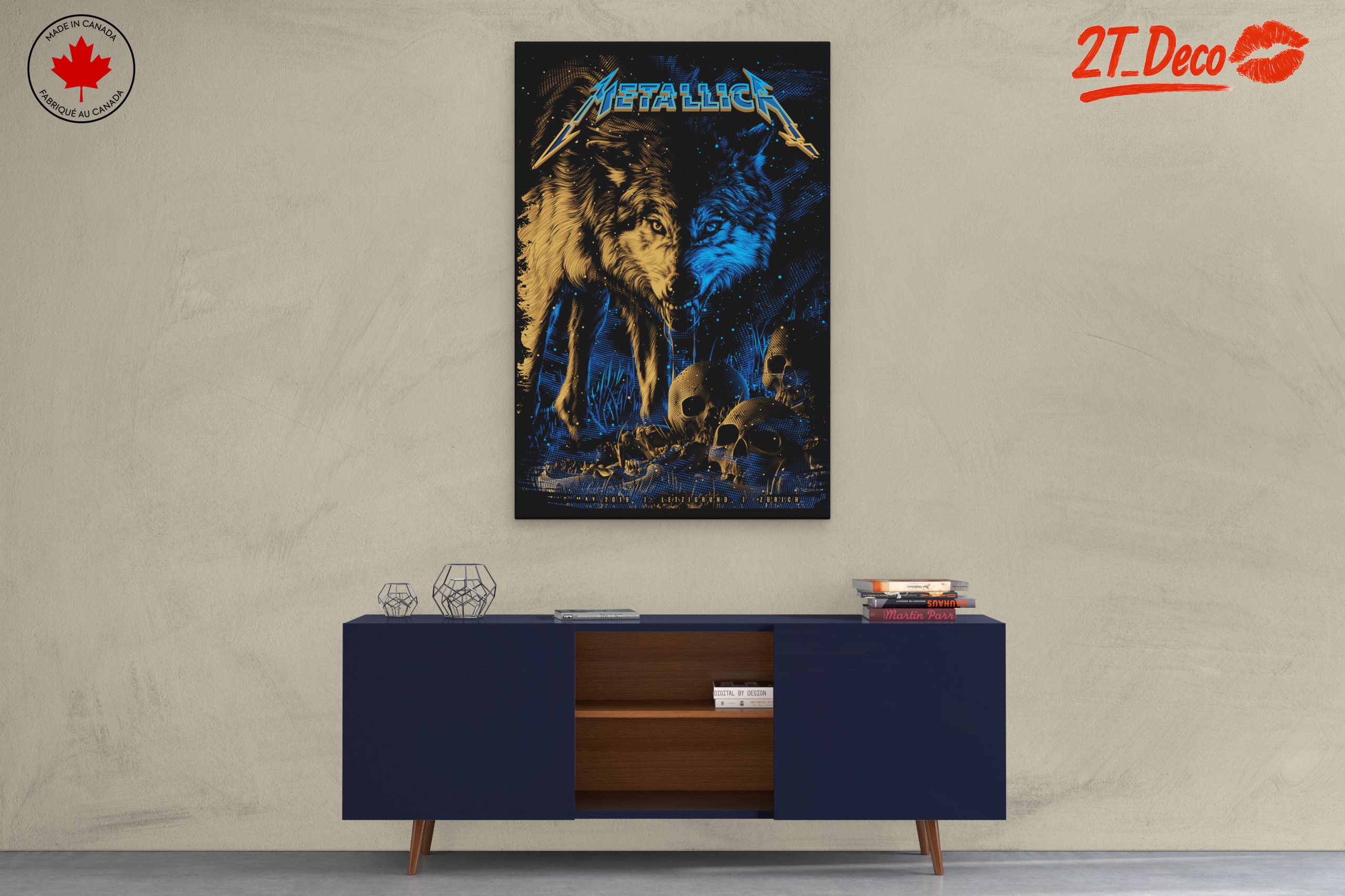 Metallica Artwork Featuring Wolf and Skulls - Image 3