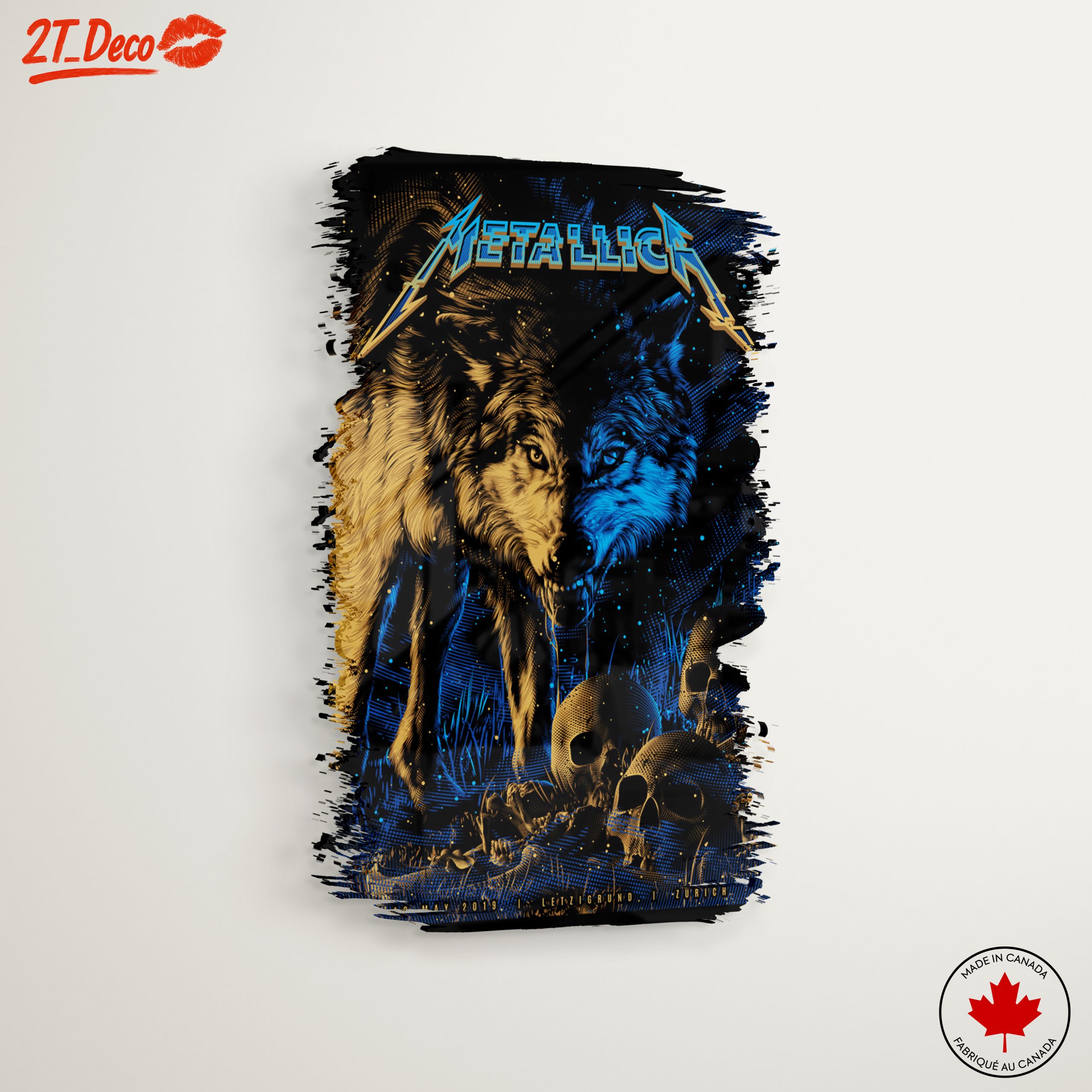 Metallica Artwork Featuring Wolf and Skulls - Image 6