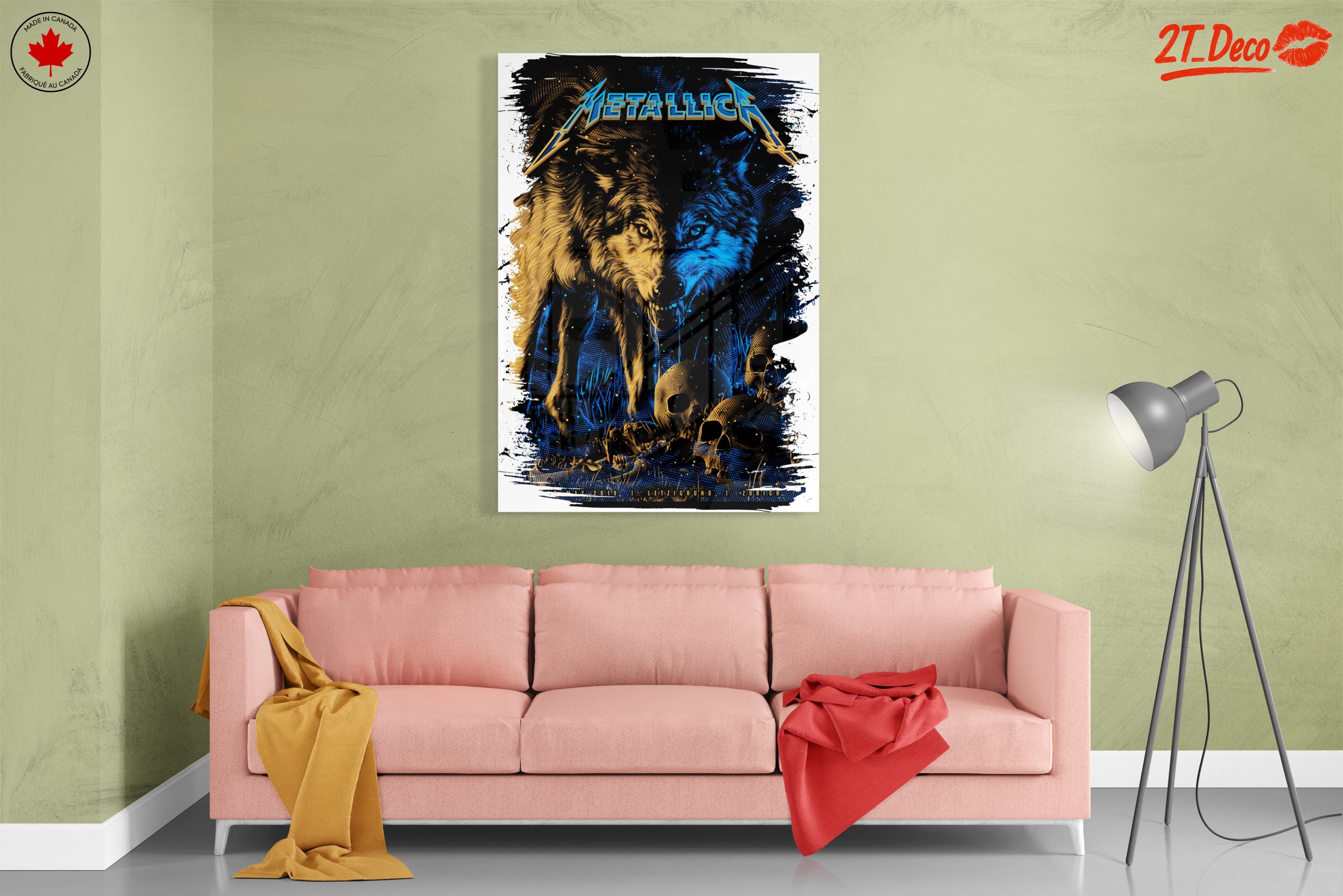 Metallica Artwork Featuring Wolf and Skulls - Image 7