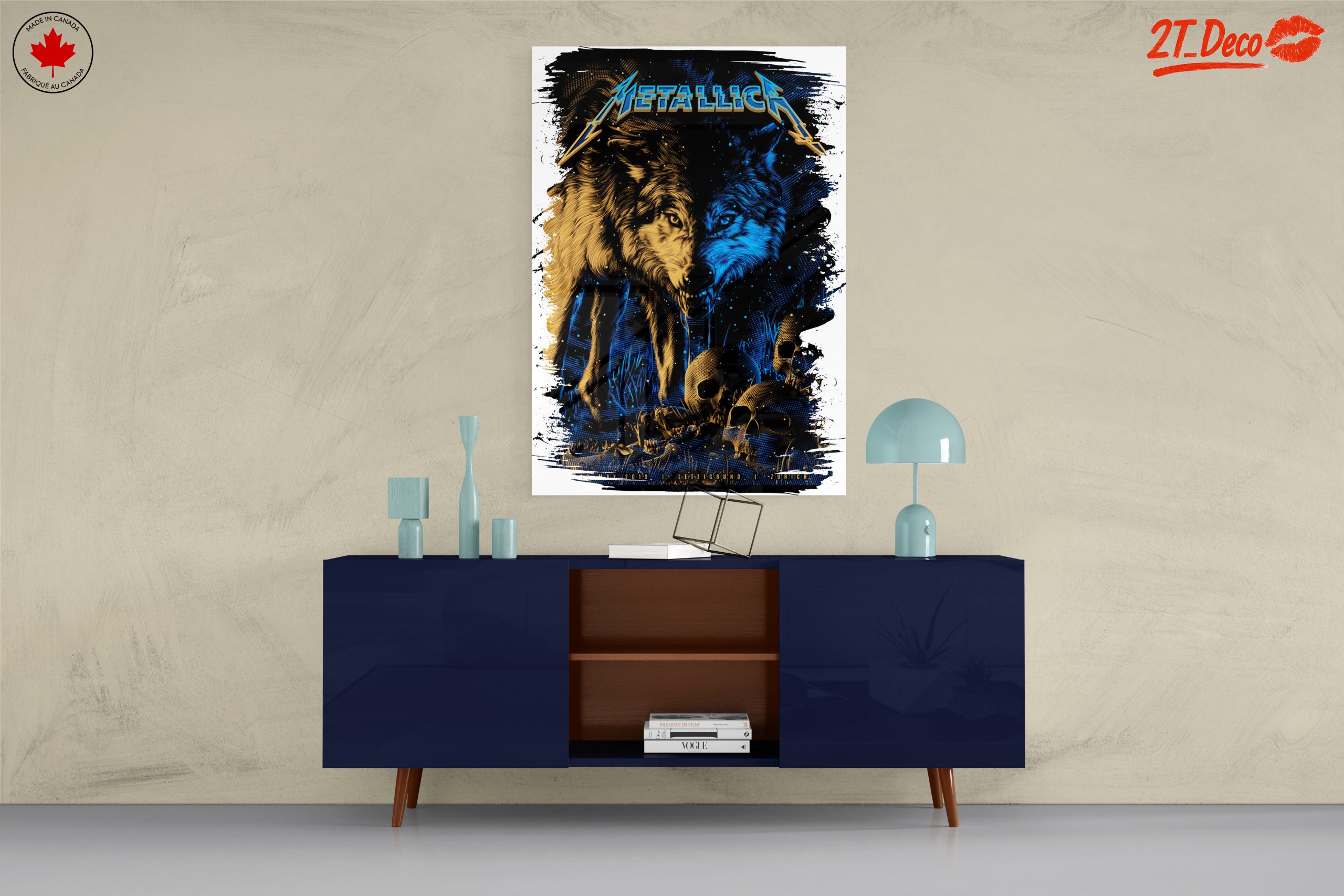 Metallica Artwork Featuring Wolf and Skulls - Image 8