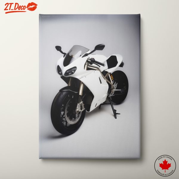 Sleek White Motorcycle Design
