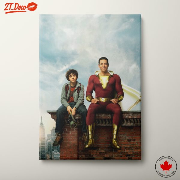 Shazam Superhero Artwork Featuring a Boy