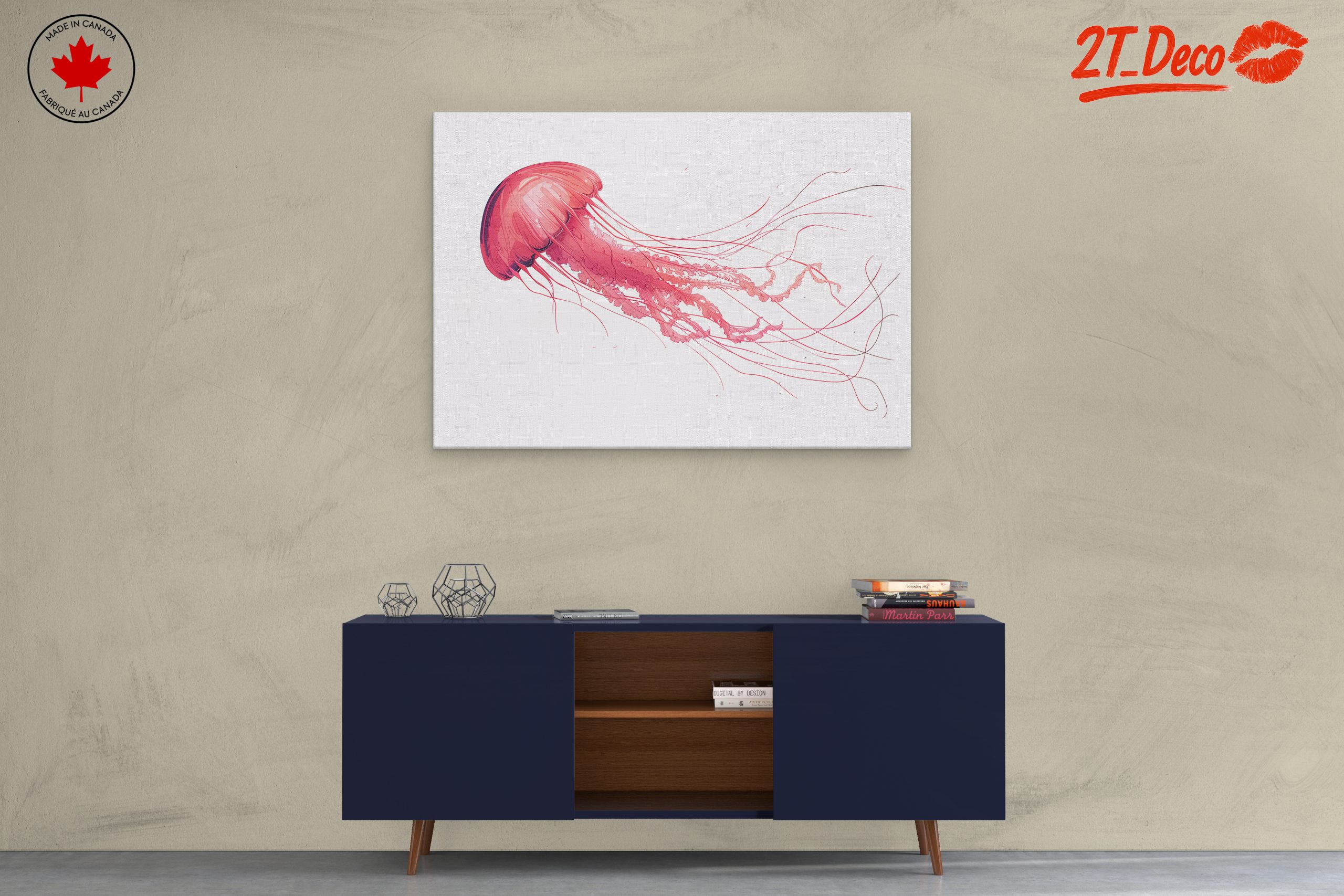 Stylized Jellyfish Abstract Art 2 - Image 3