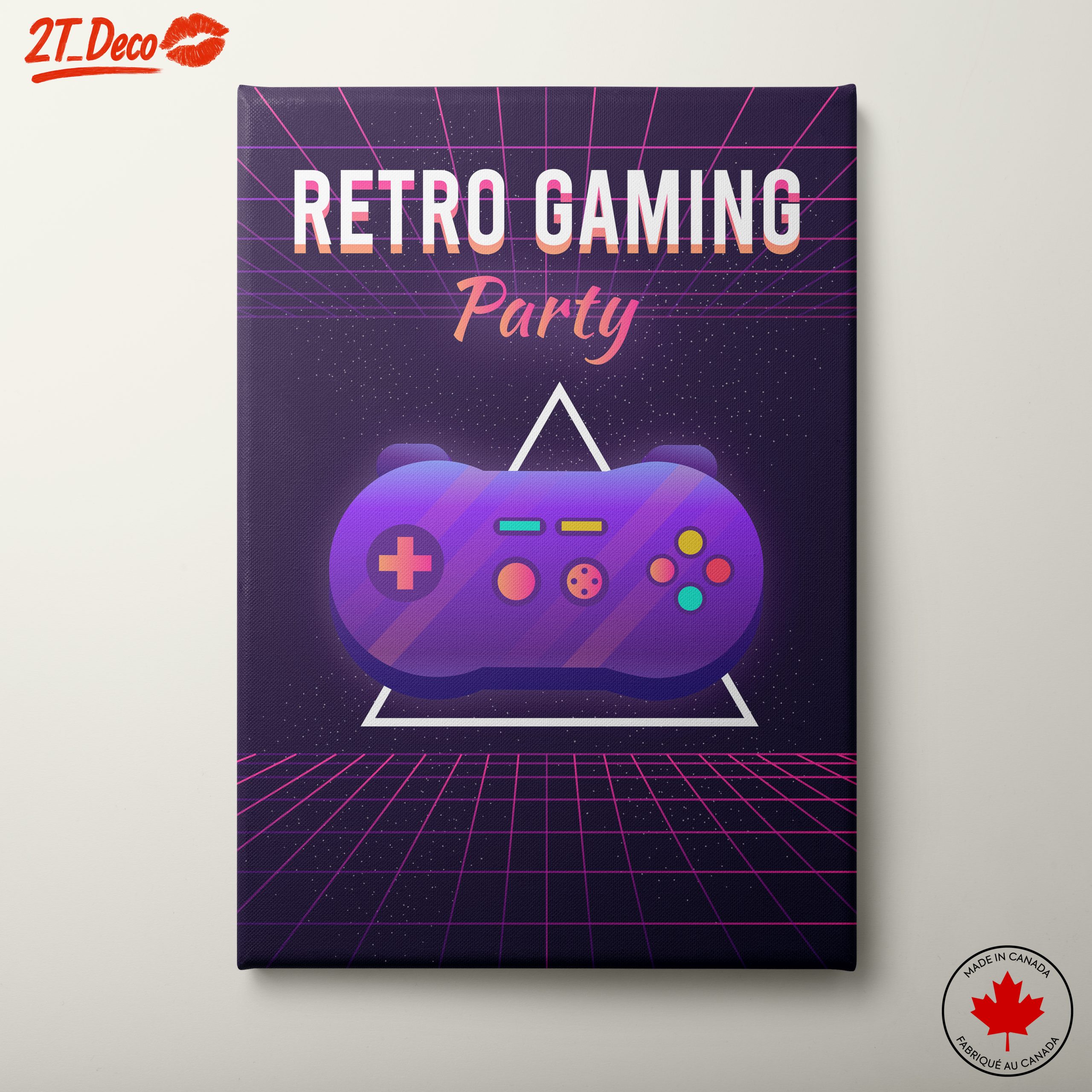 Colorful Retro Gaming Controller Art