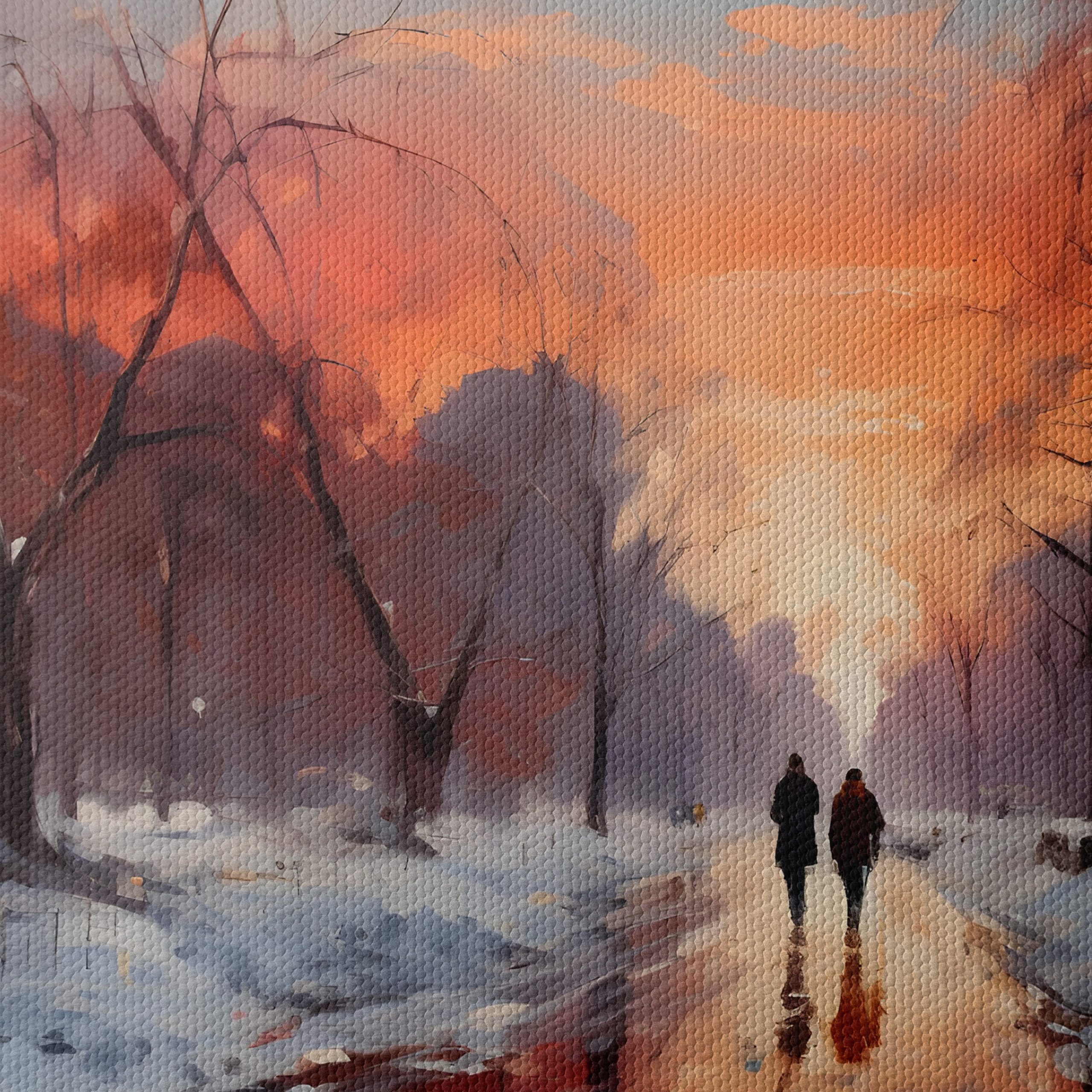 Winter Sunset Walk in a Snowy Landscape - Image 4