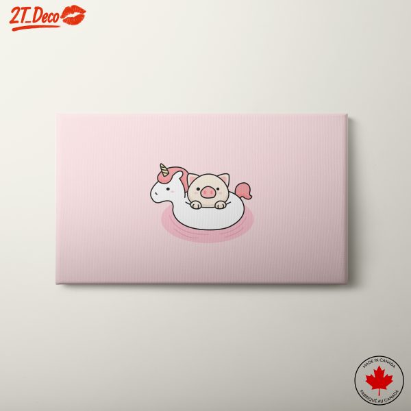 Cute Pig and Unicorn Illustration