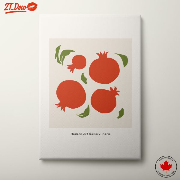 Stylized Pomegranate Abstract Artwork
