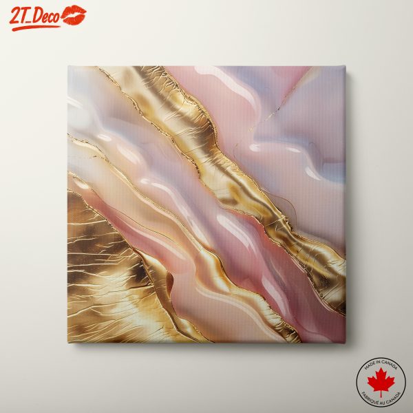 Elegant Gold and Pink Abstract Design 2