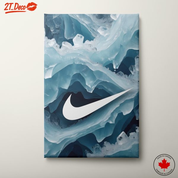 Nike Logo Abstract Ice Art