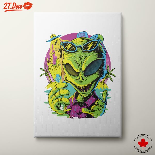 Colorful Alien with Good Vibes