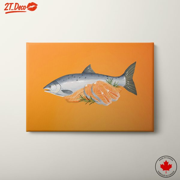 Stylized Fish and Salmon Art