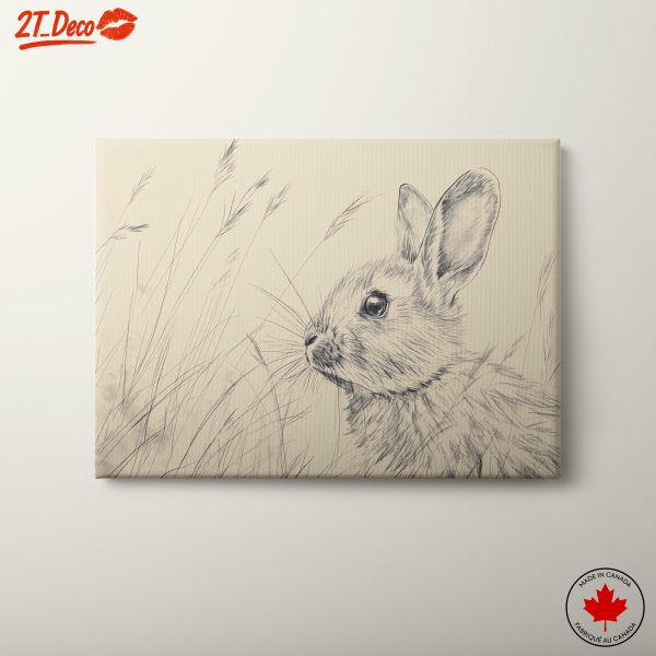 Adorable Rabbit in Natural Grass