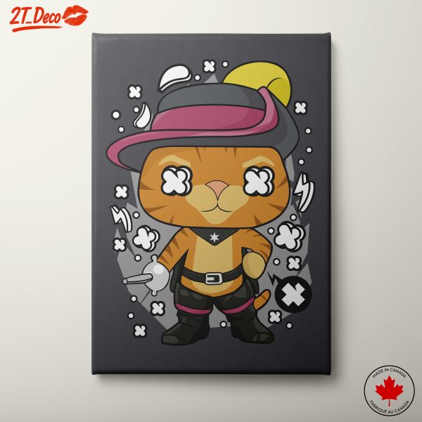 Cute Whimsical Cat Character Art