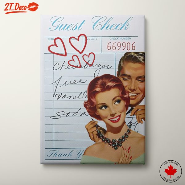 Charming Vintage Diner Scene with Hearts