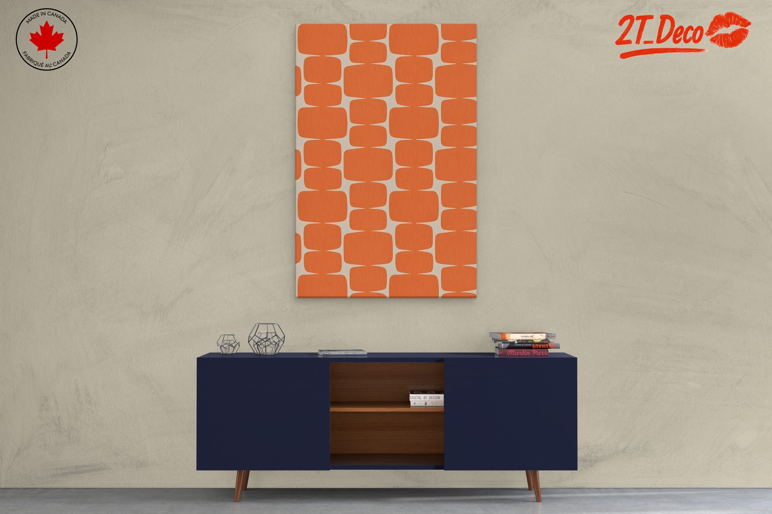 Retro Geometric Pattern Wall Art - Image 3