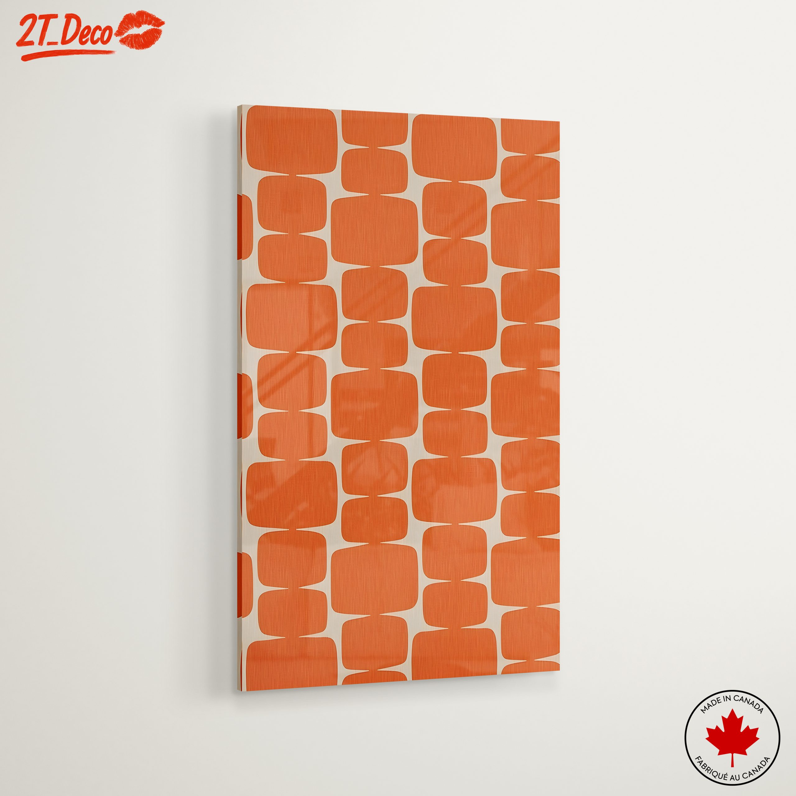 Retro Geometric Pattern Wall Art - Image 6