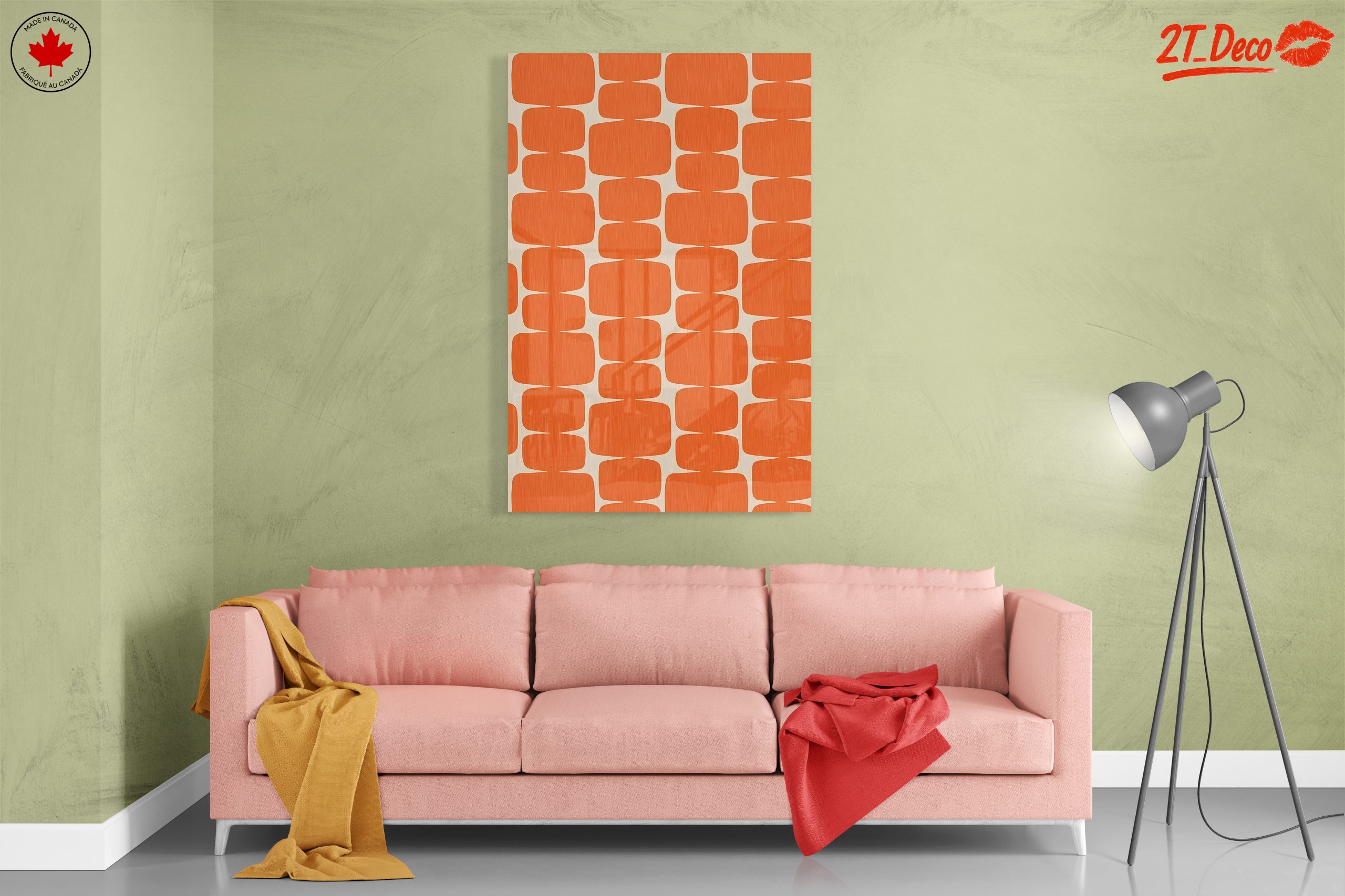 Retro Geometric Pattern Wall Art - Image 7