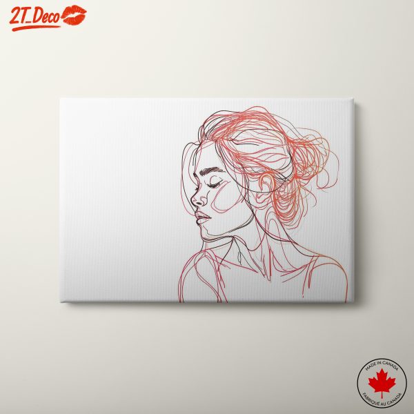 Stylized Female Figure Line Art