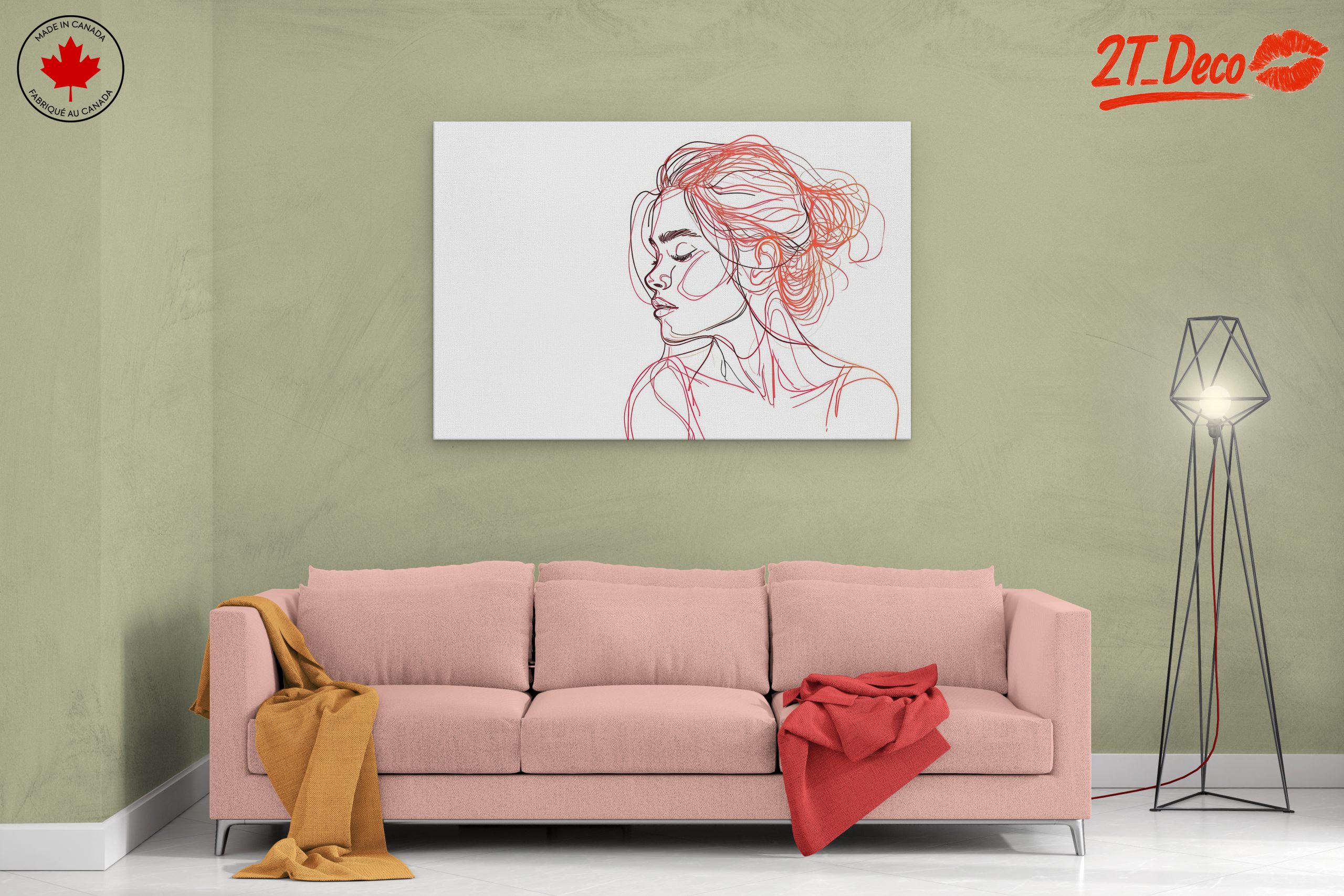 Stylized Female Figure Line Art - Image 2