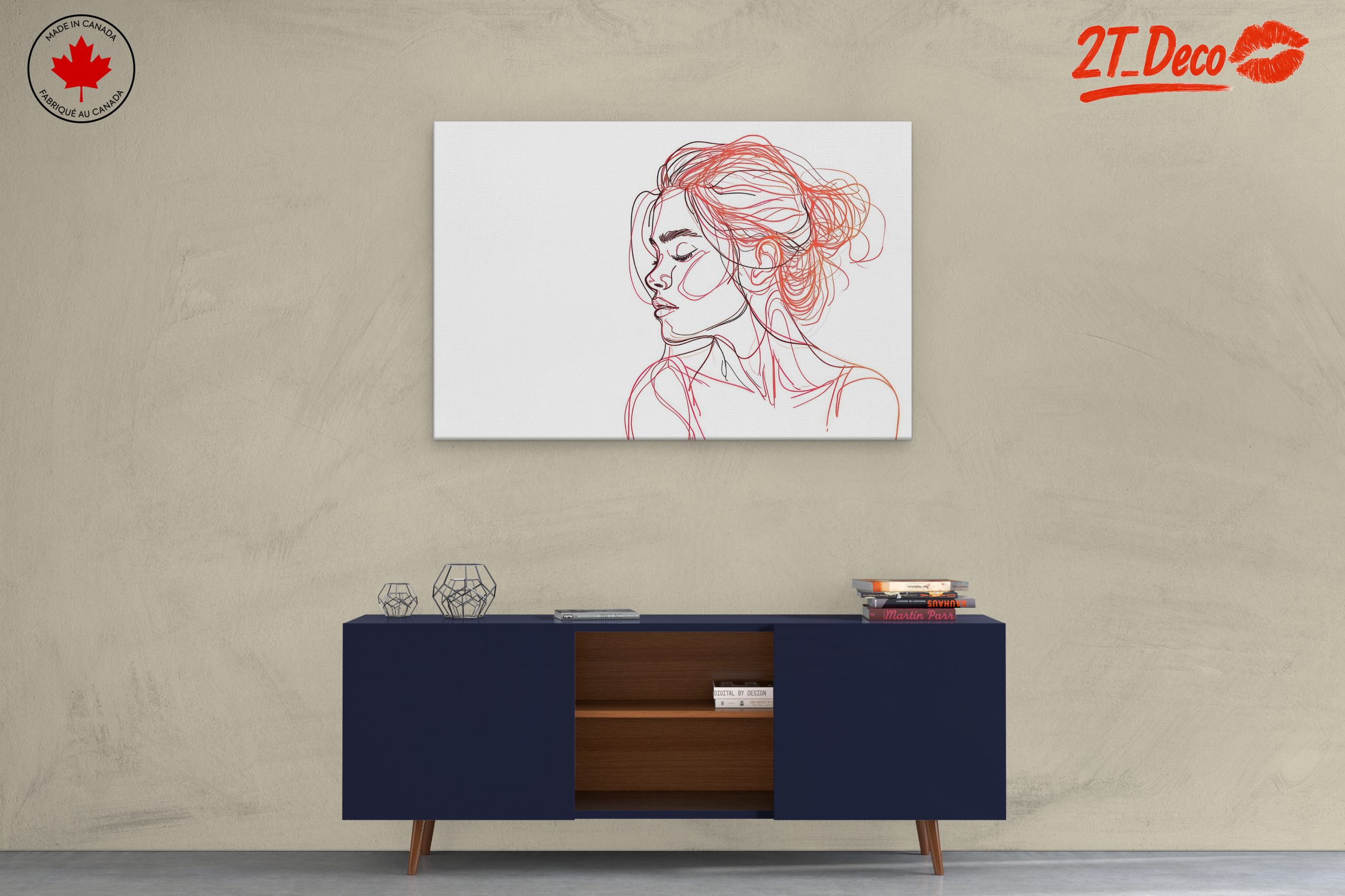 Stylized Female Figure Line Art - Image 3