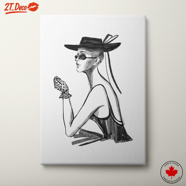 Chic Modern Feminine Portrait Art
