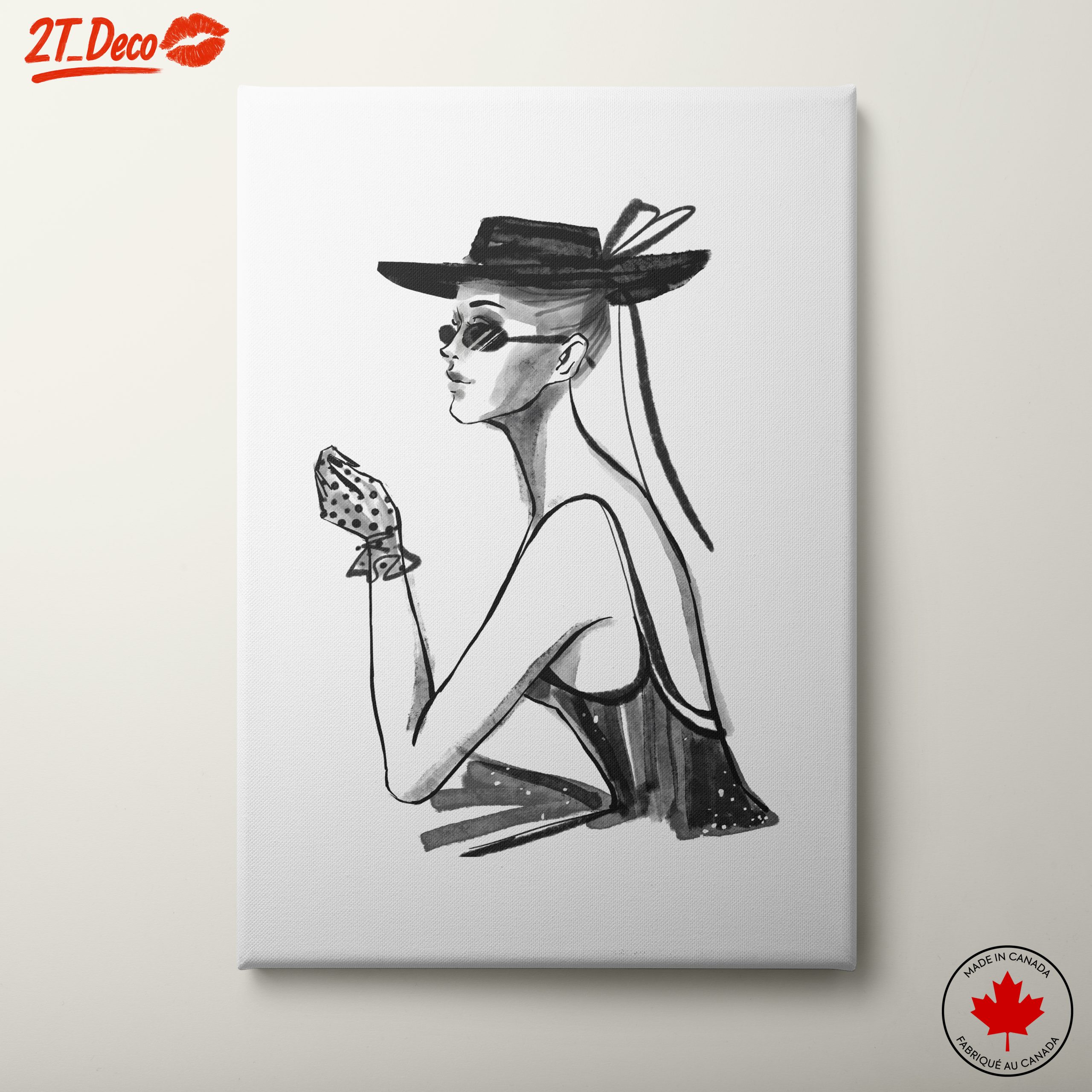 Chic Modern Feminine Portrait Art