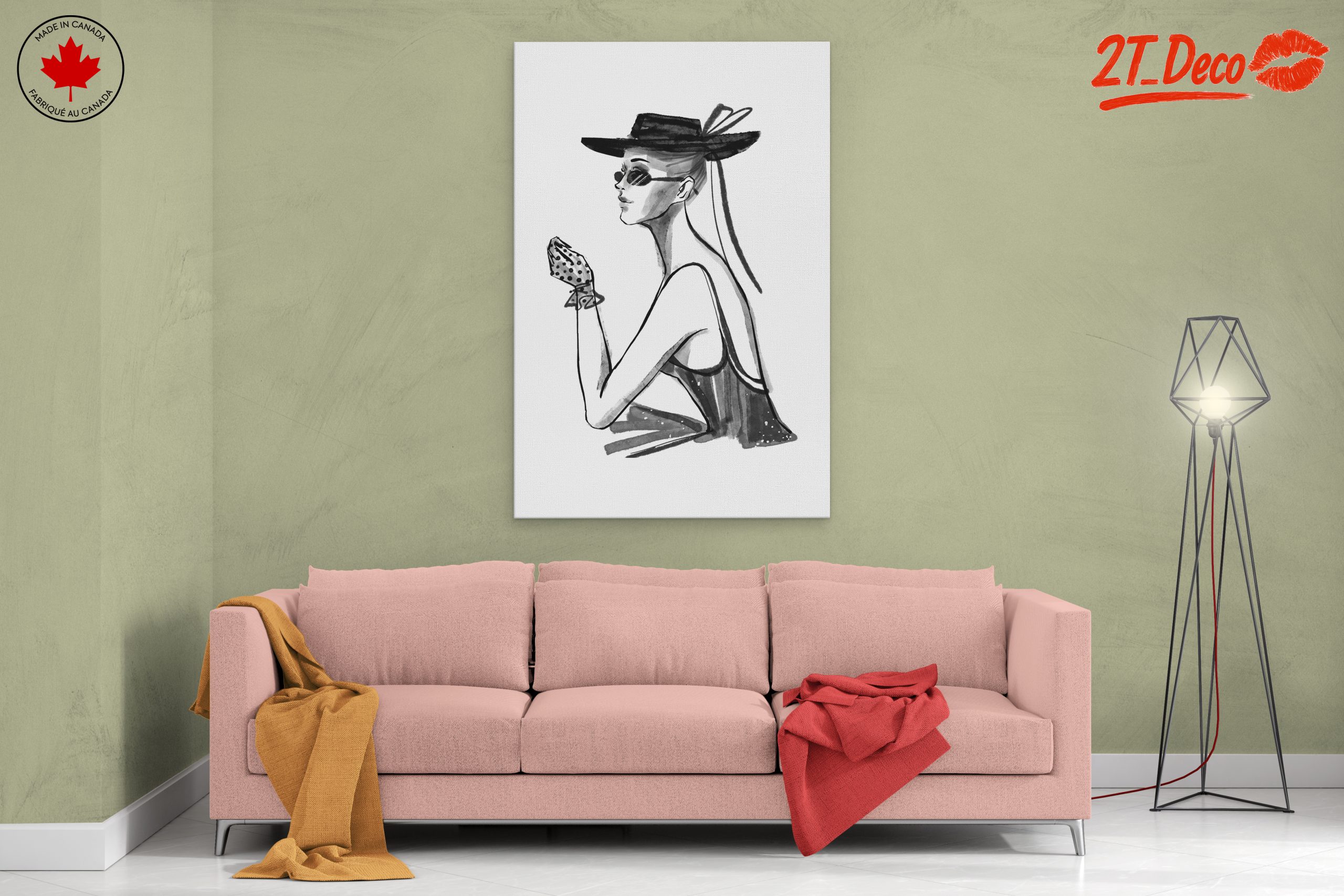 Chic Modern Feminine Portrait Art - Image 2