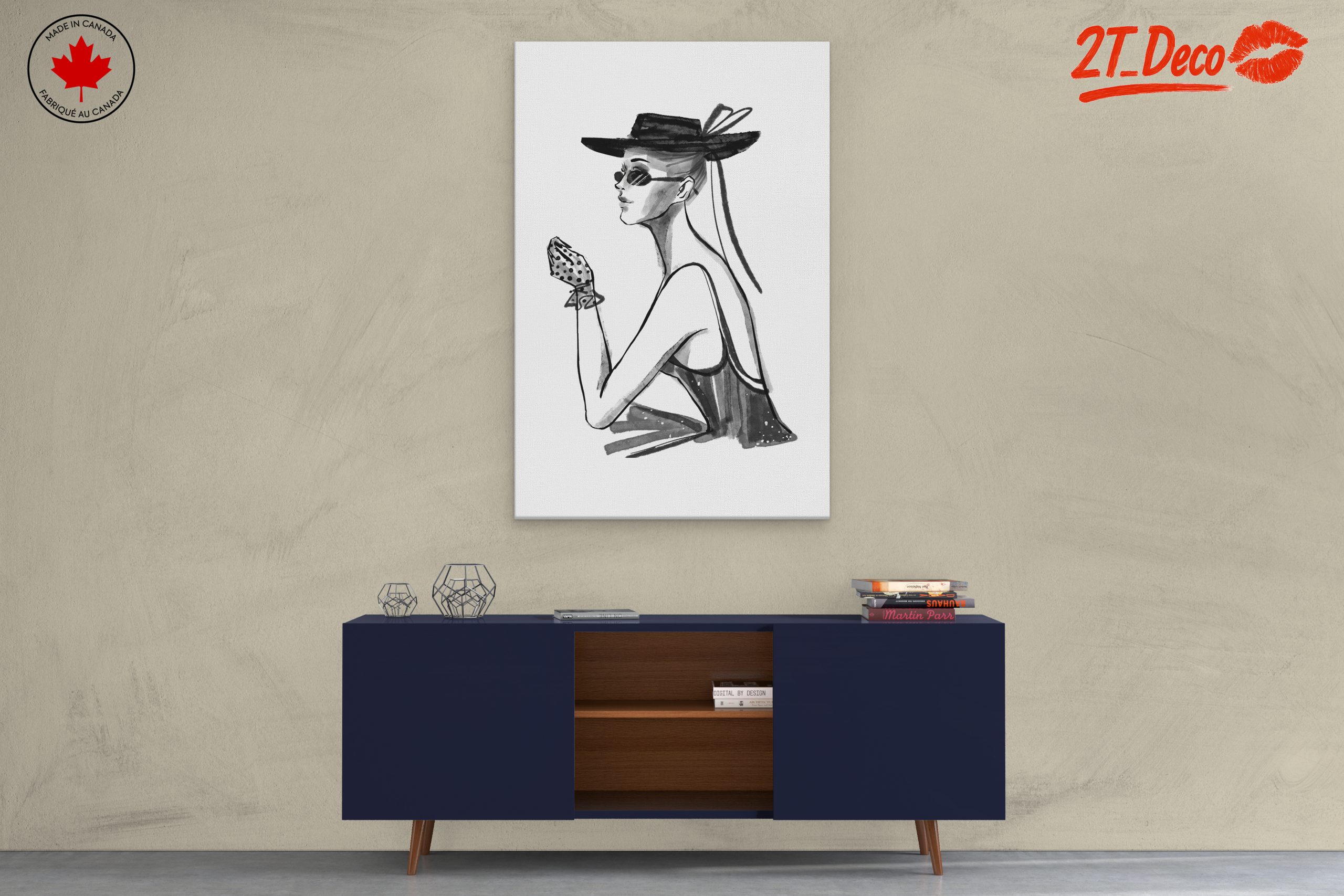 Chic Modern Feminine Portrait Art - Image 3