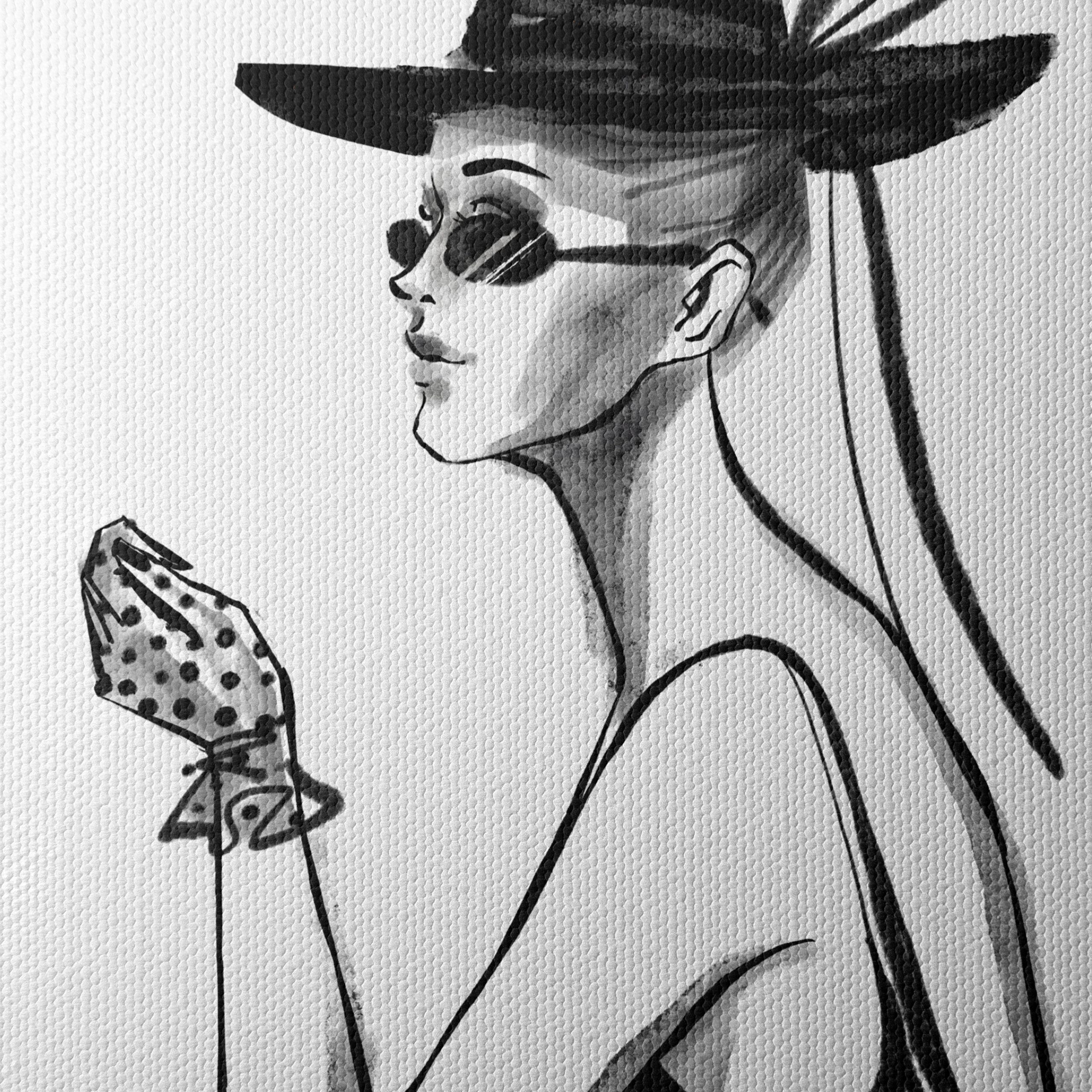 Chic Modern Feminine Portrait Art - Image 4