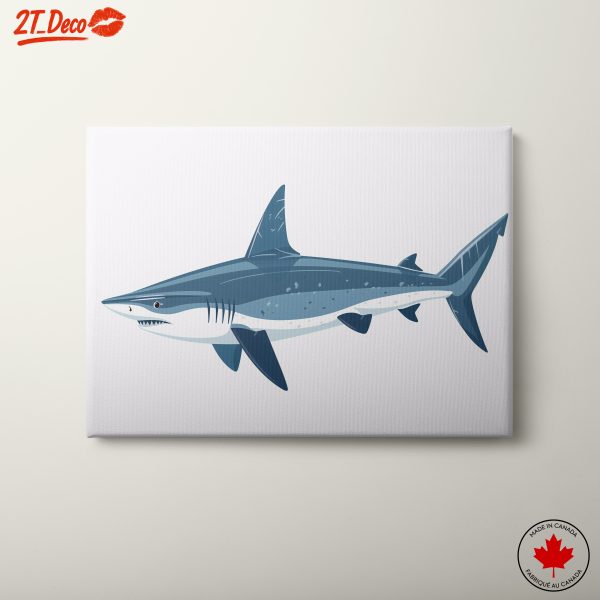 Stylized Shark Artwork for Ocean Lovers
