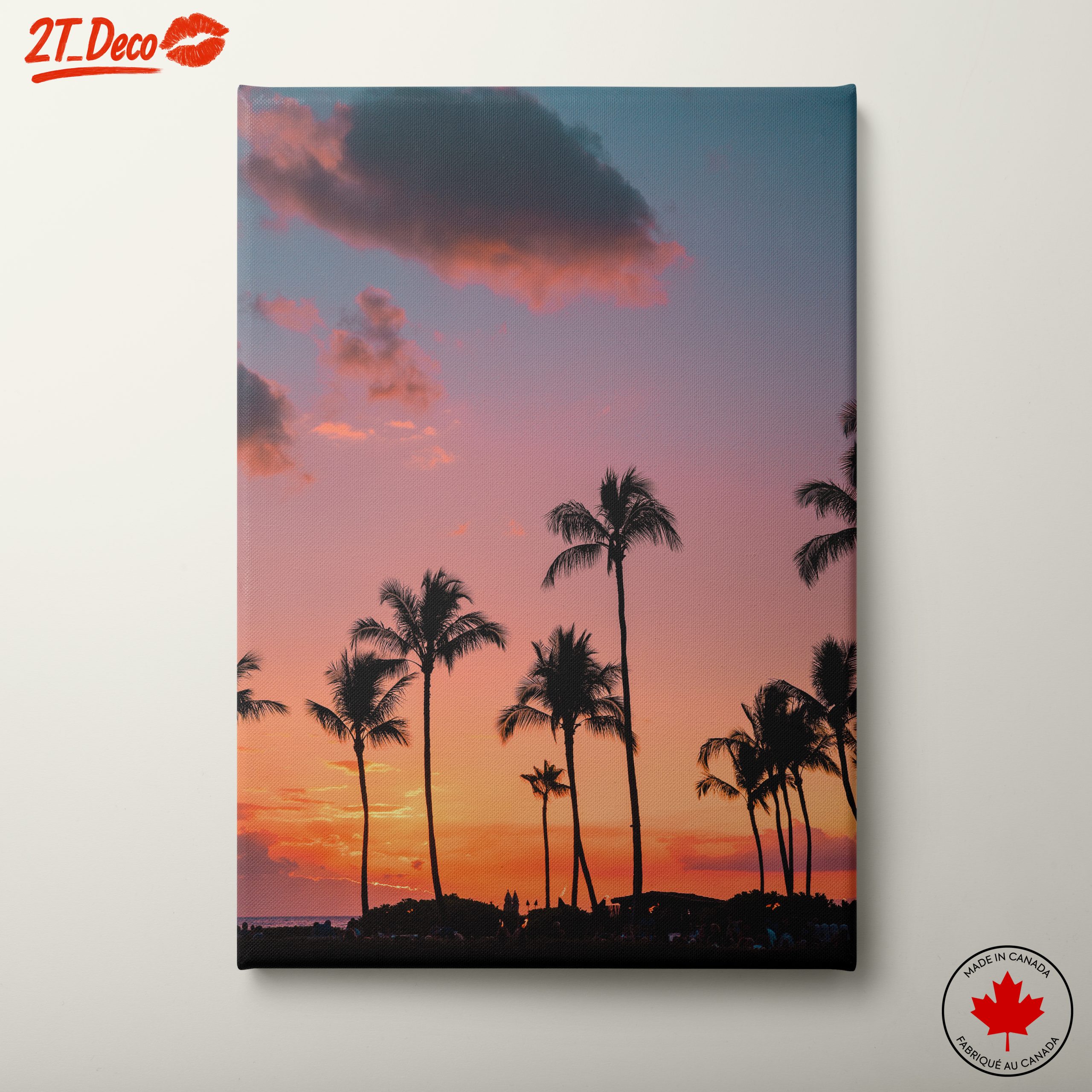 Tropical Sunset with Palm Trees