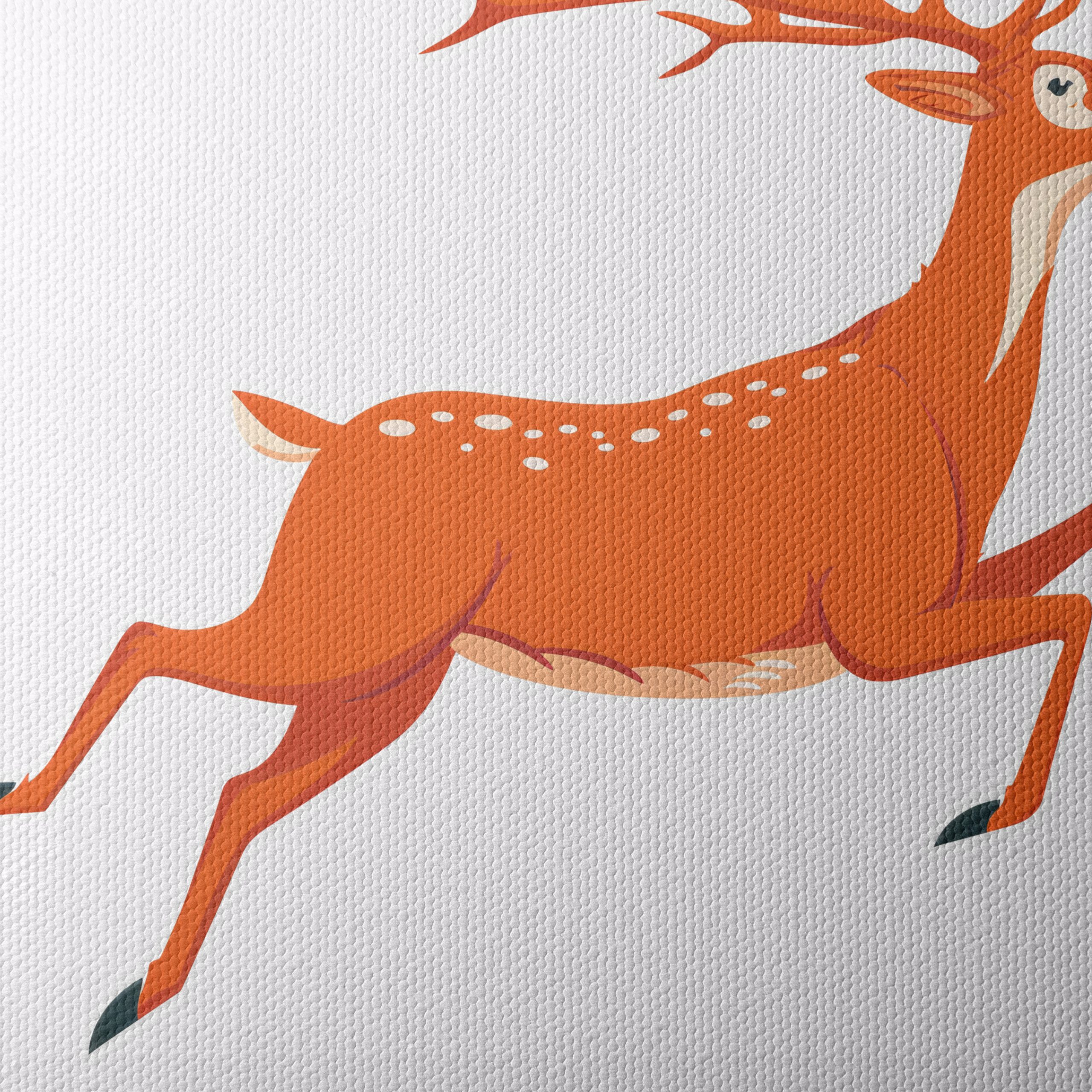Whimsical Illustration of a Running Deer - Image 4