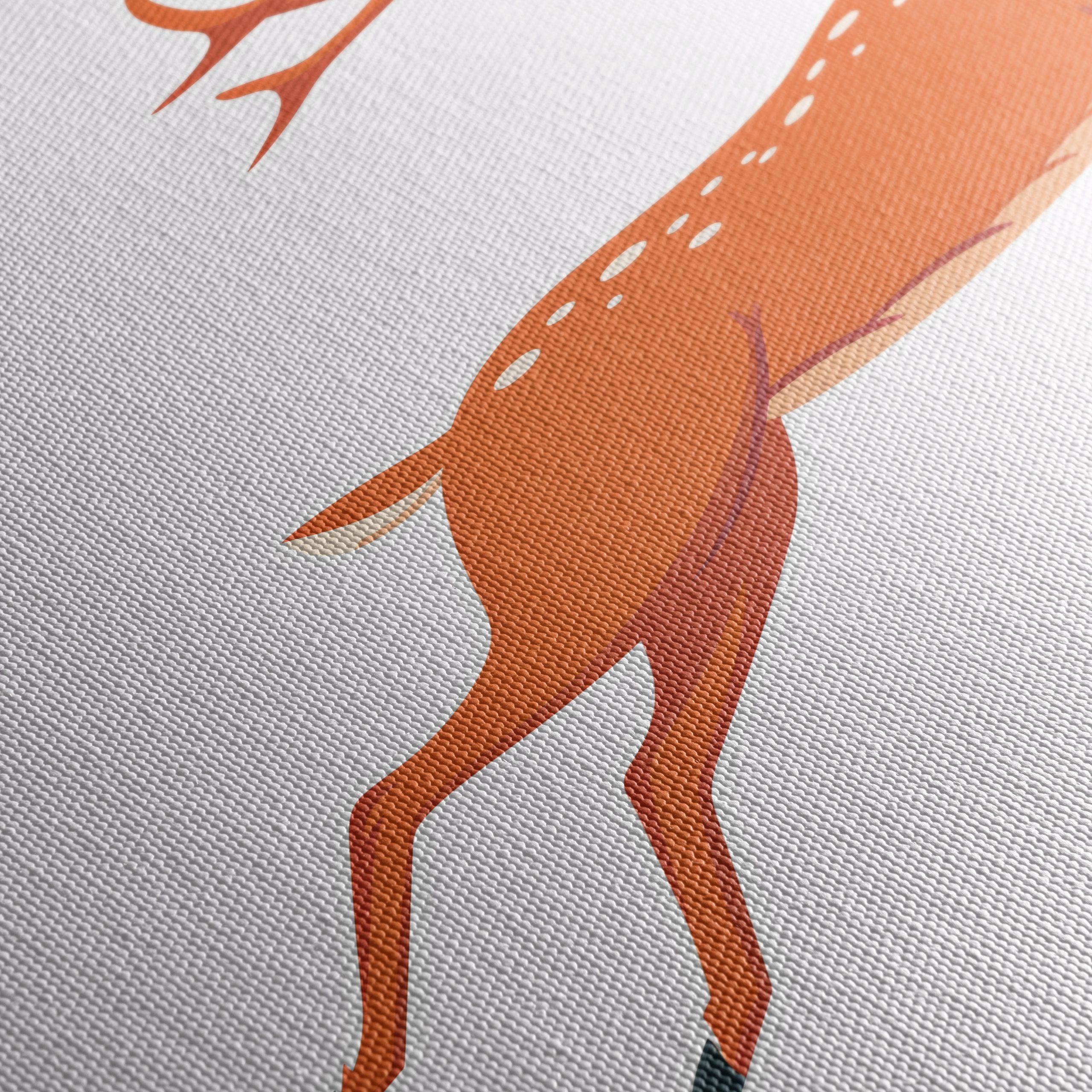 Whimsical Illustration of a Running Deer - Image 5