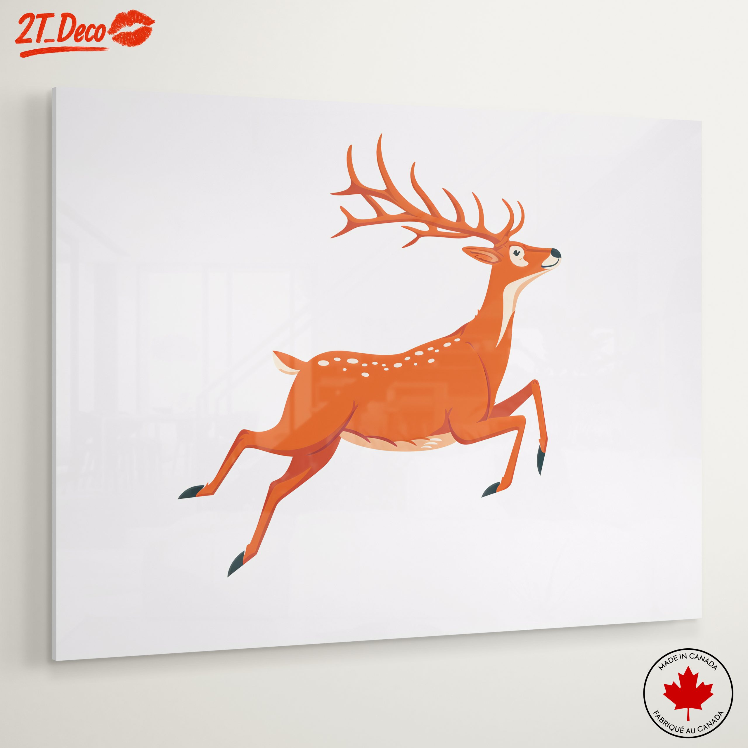 Whimsical Illustration of a Running Deer - Image 6