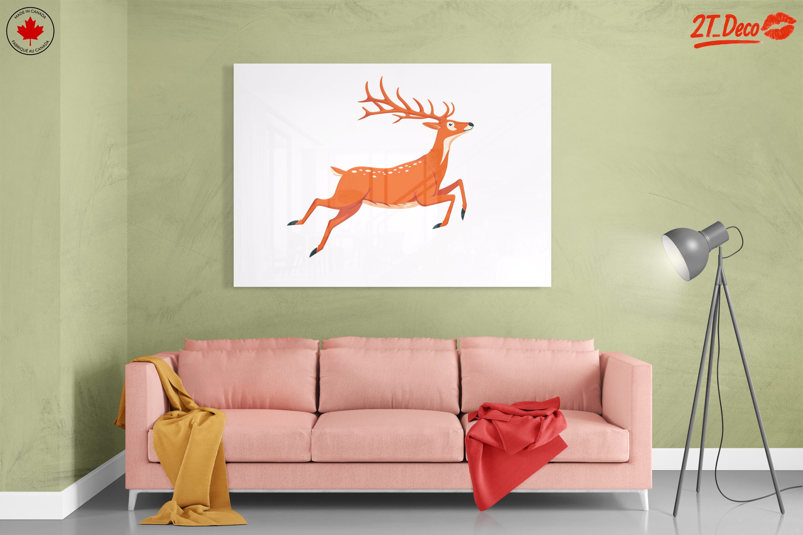 Whimsical Illustration of a Running Deer - Image 7