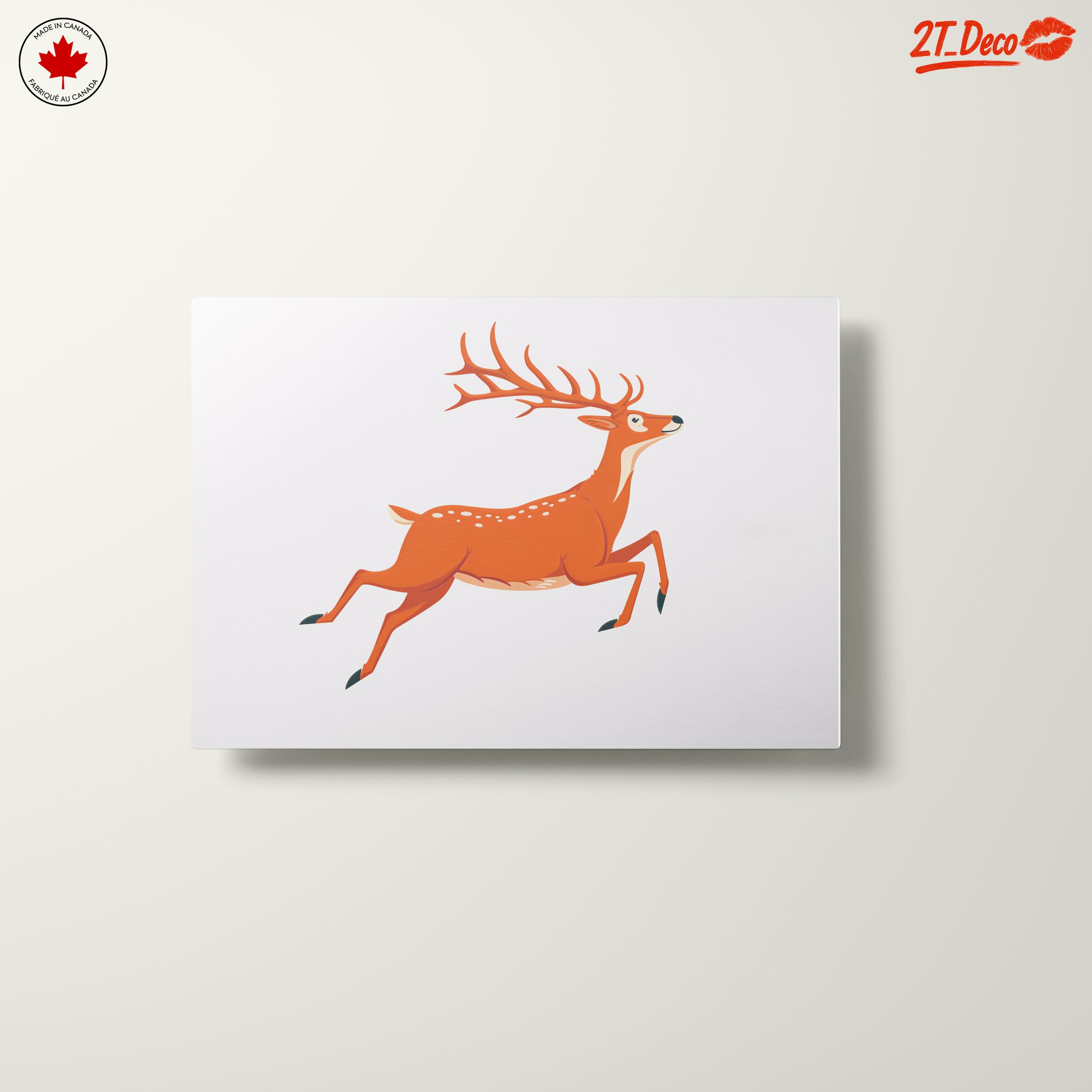 Whimsical Illustration of a Running Deer - Image 10