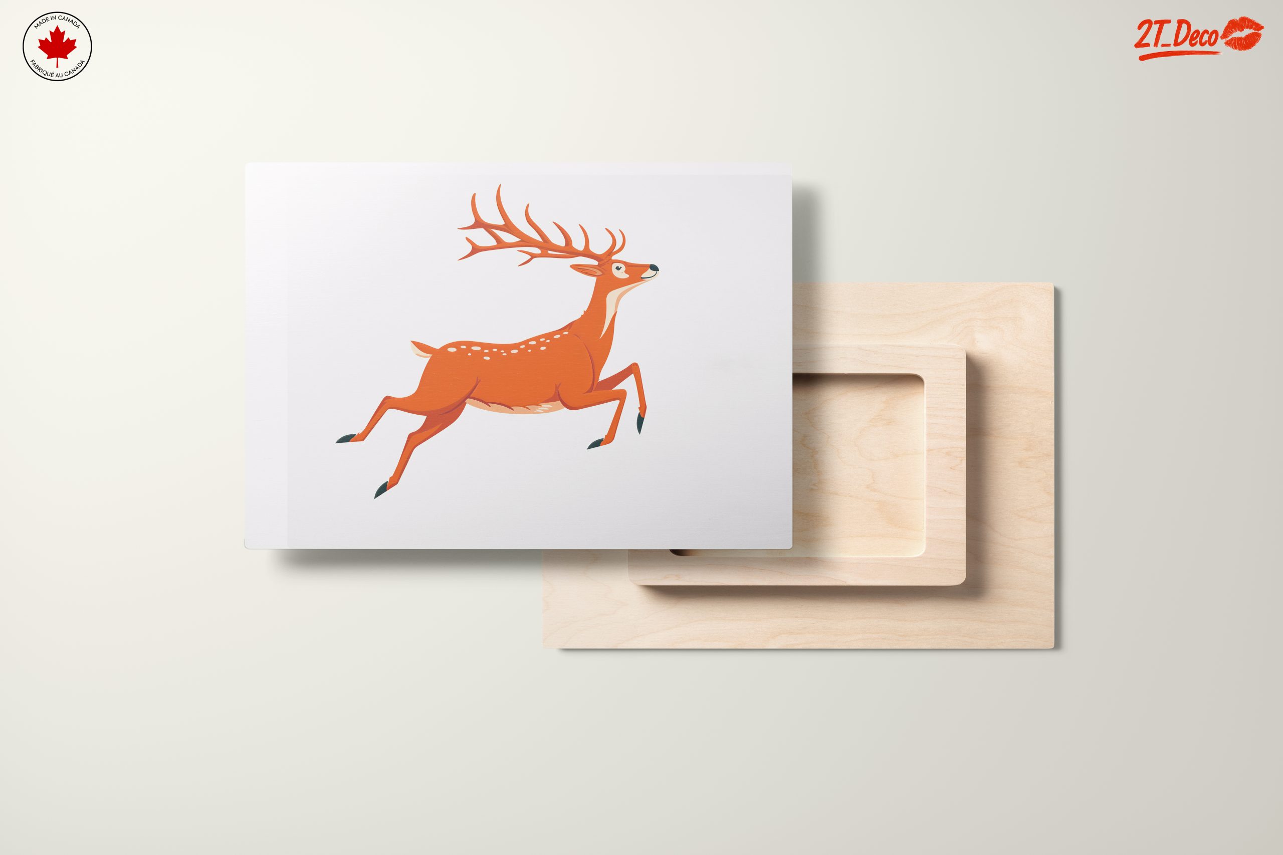 Whimsical Illustration of a Running Deer - Image 11