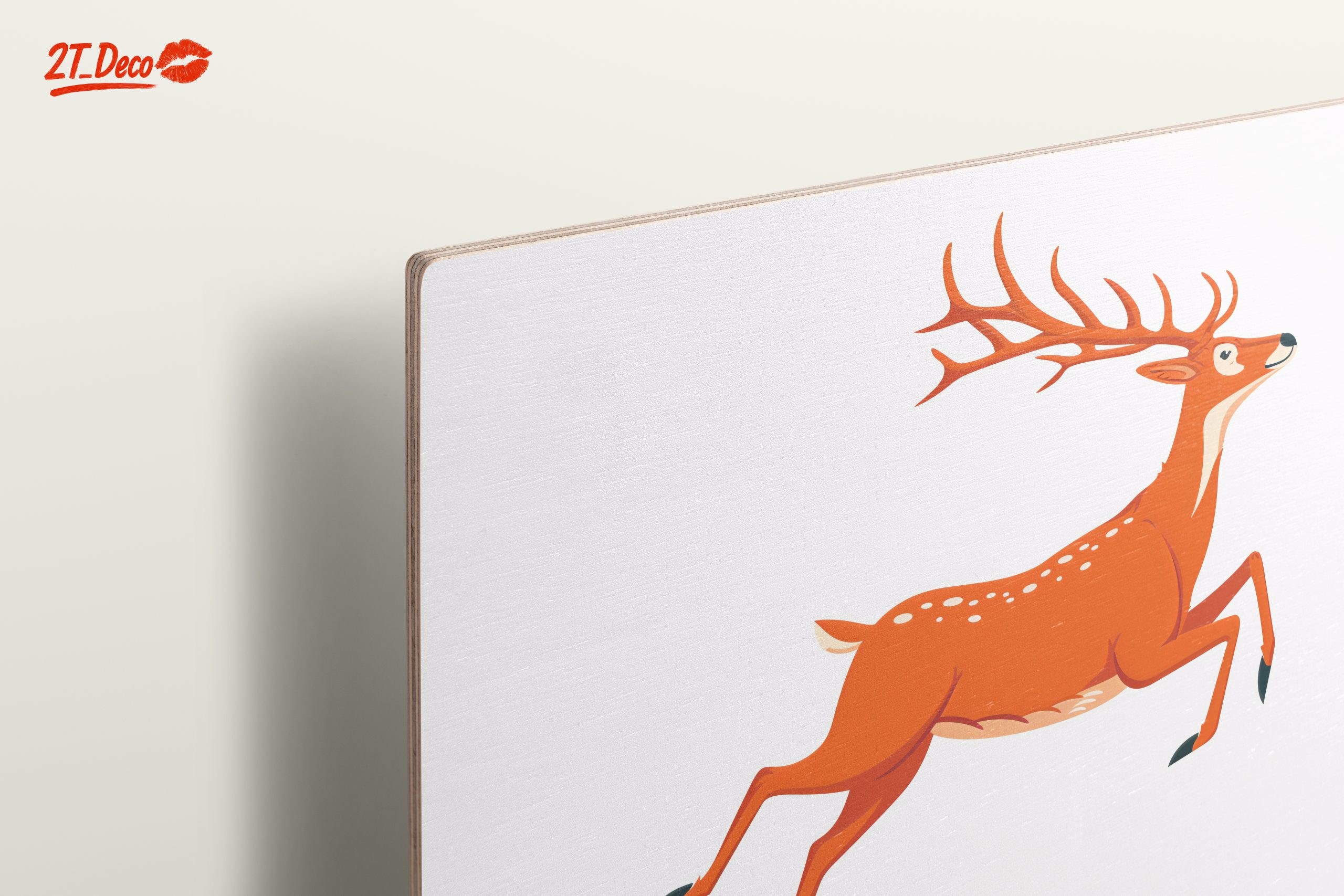 Whimsical Illustration of a Running Deer - Image 15