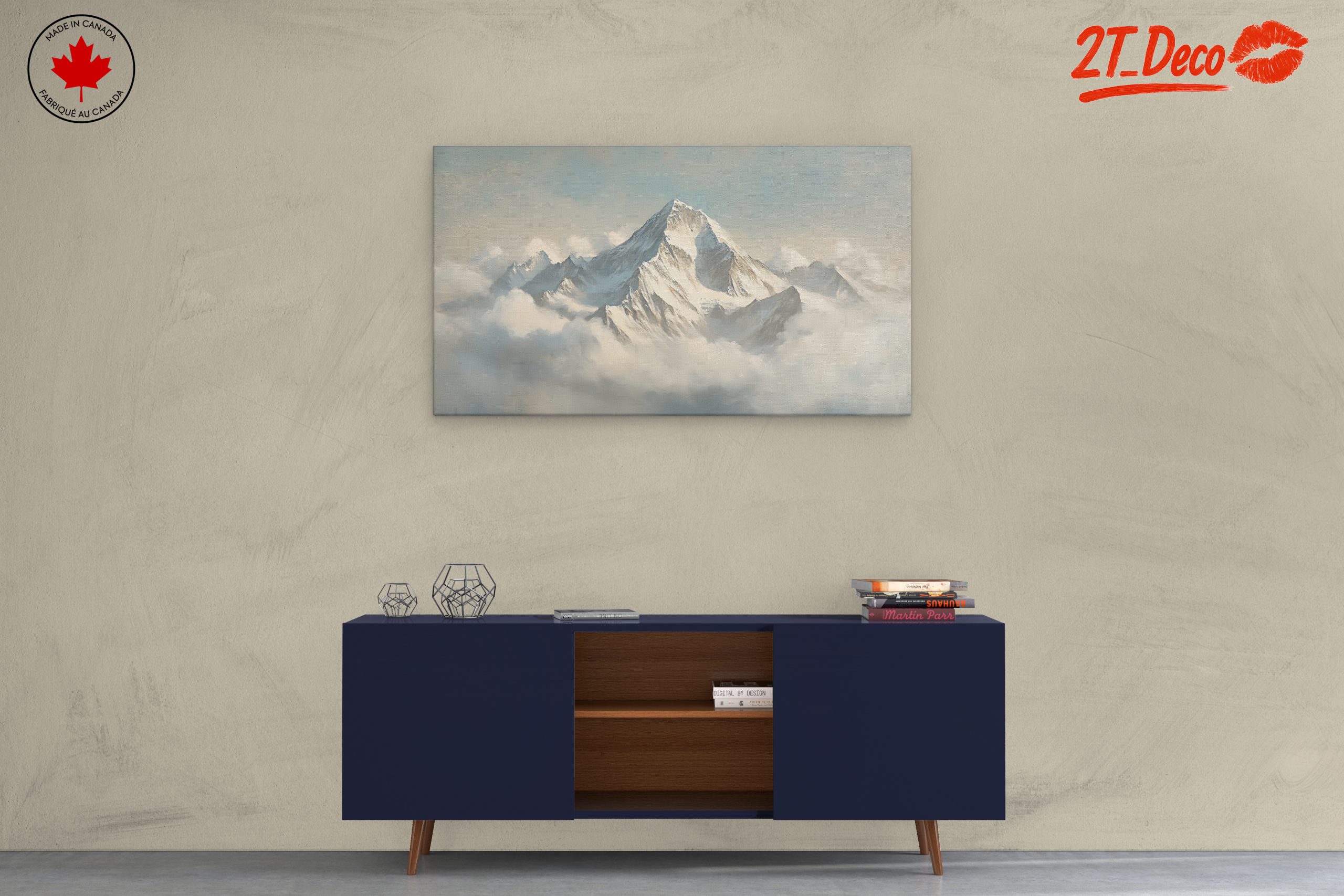 Majestic Mountain Landscape in Clouds - Image 3