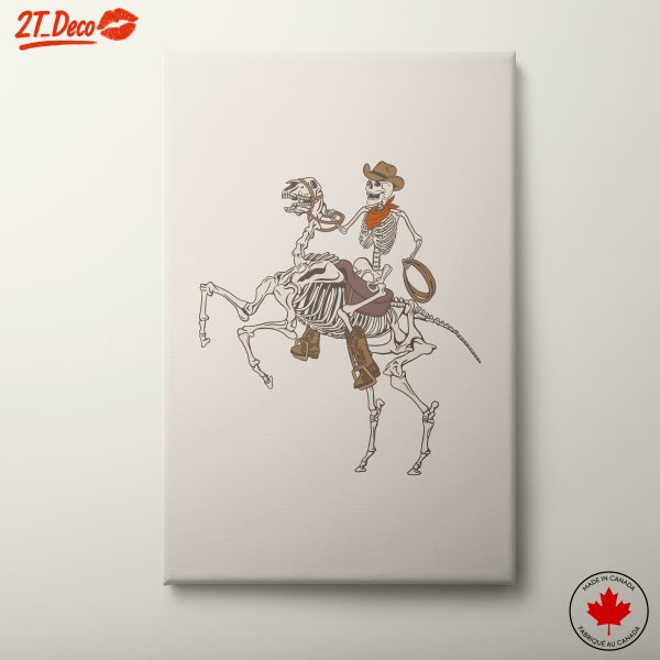 Skeleton Cowboy Riding a Horse