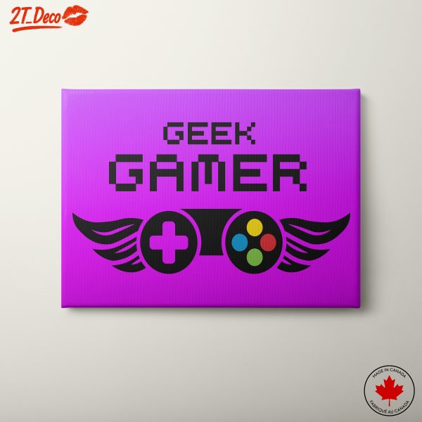Geek Gamer Art with Colorful Controller
