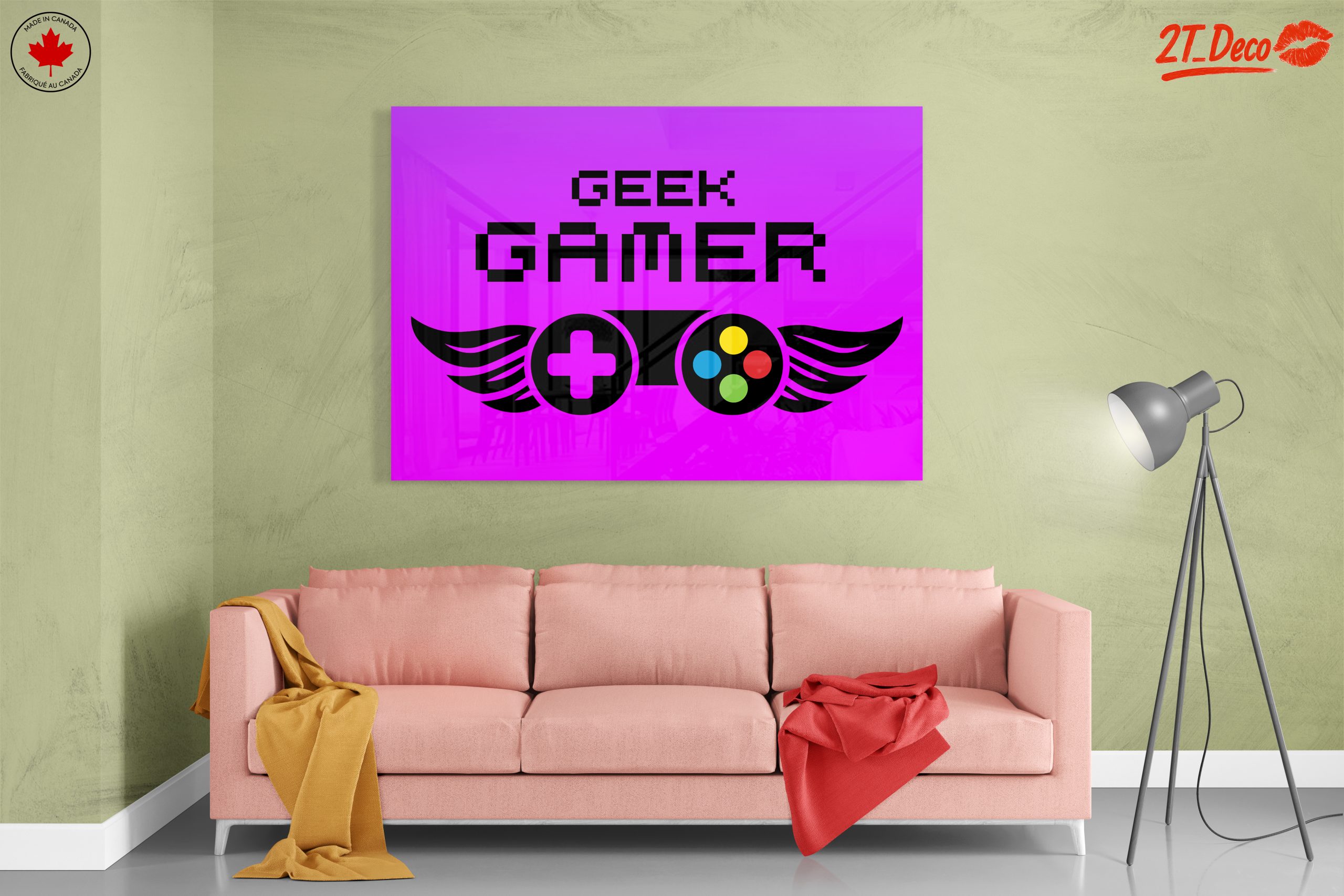 Geek Gamer Art with Colorful Controller - Image 7