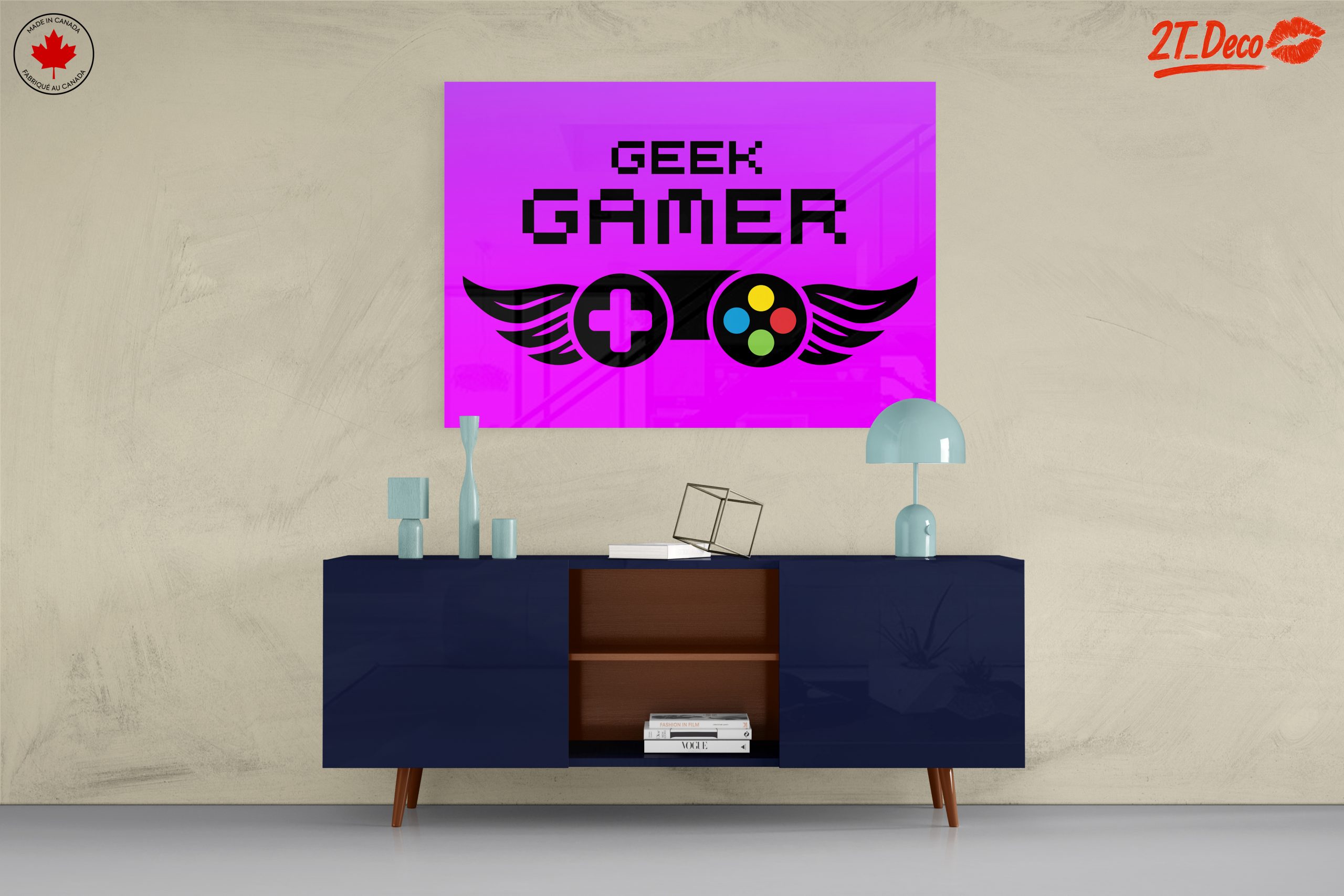 Geek Gamer Art with Colorful Controller - Image 8