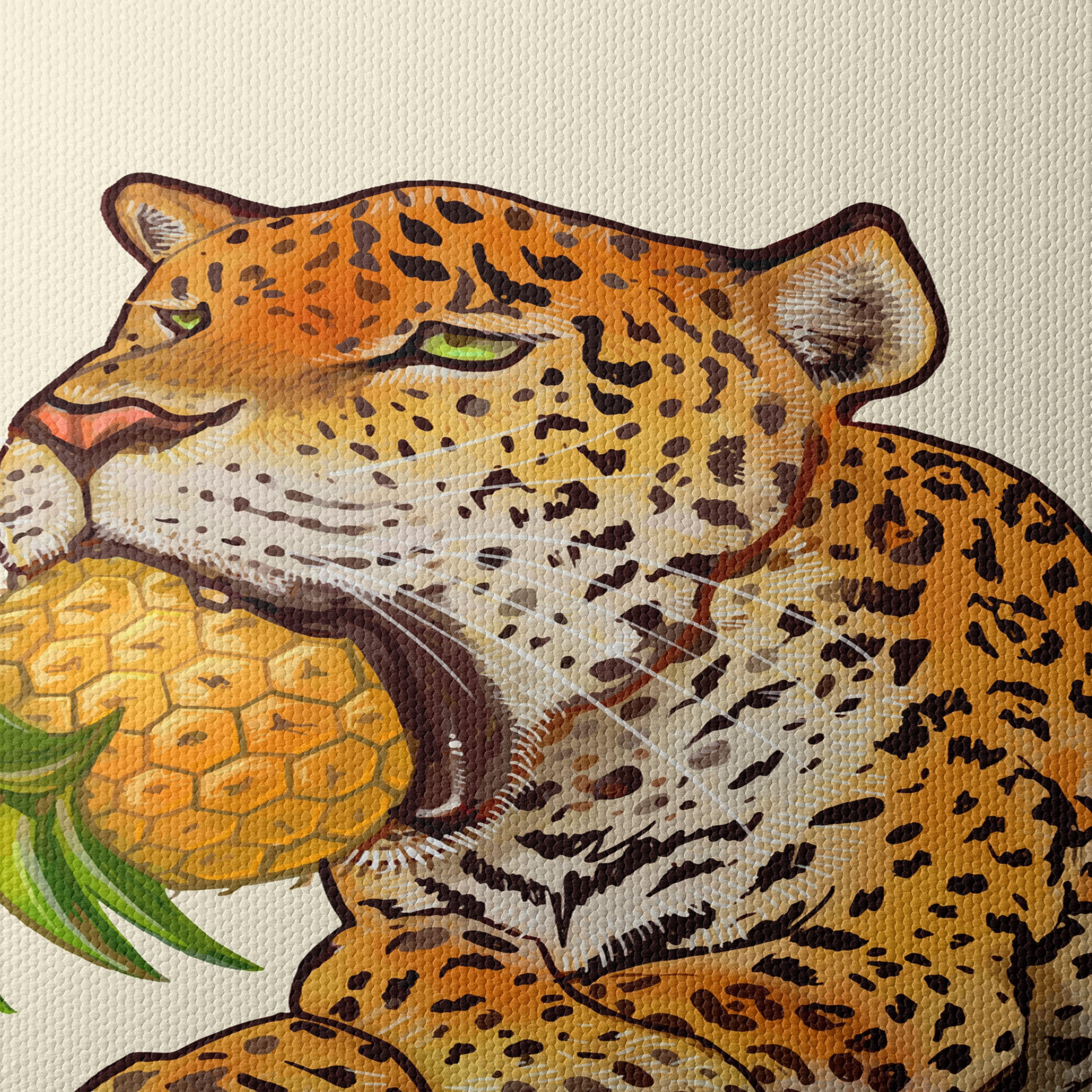 Leopard With Pineapple Illustration - Image 4