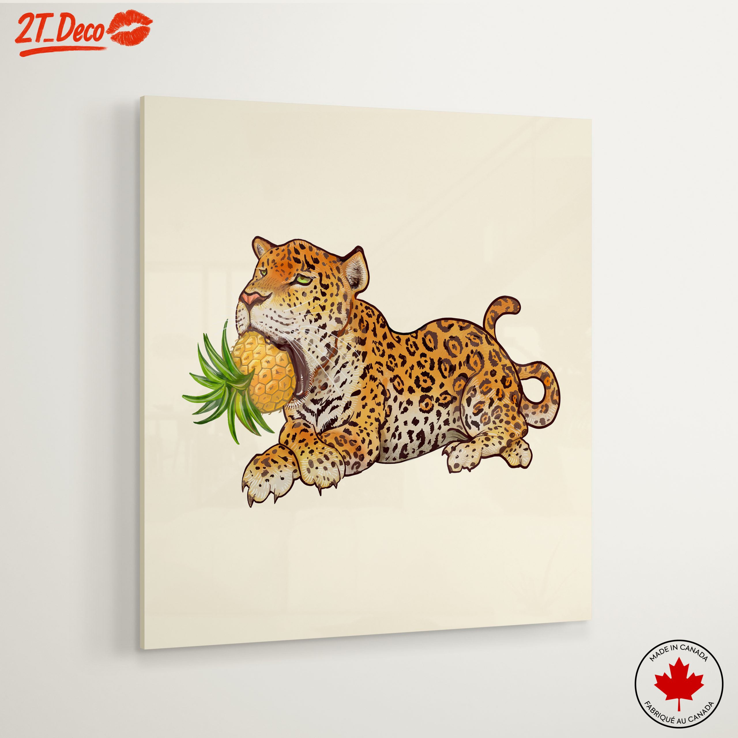 Leopard With Pineapple Illustration - Image 6