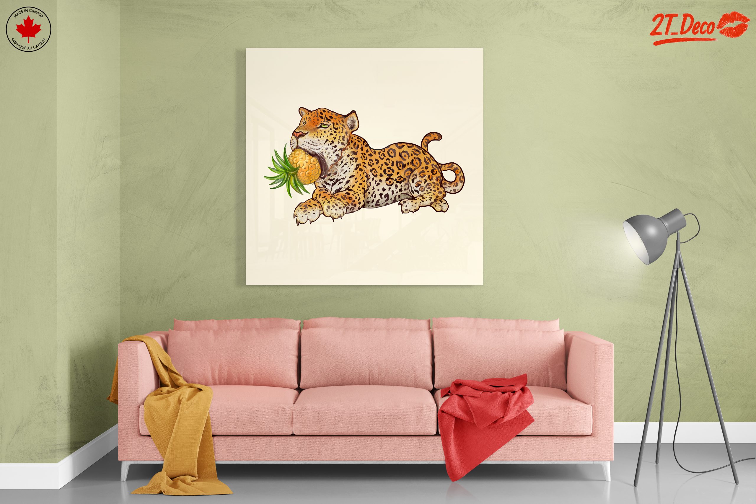 Leopard With Pineapple Illustration - Image 7