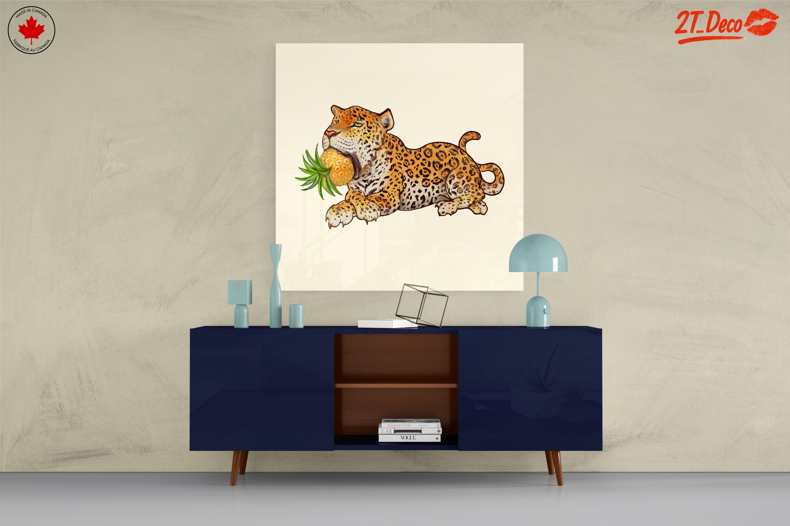 Leopard With Pineapple Illustration - Image 8