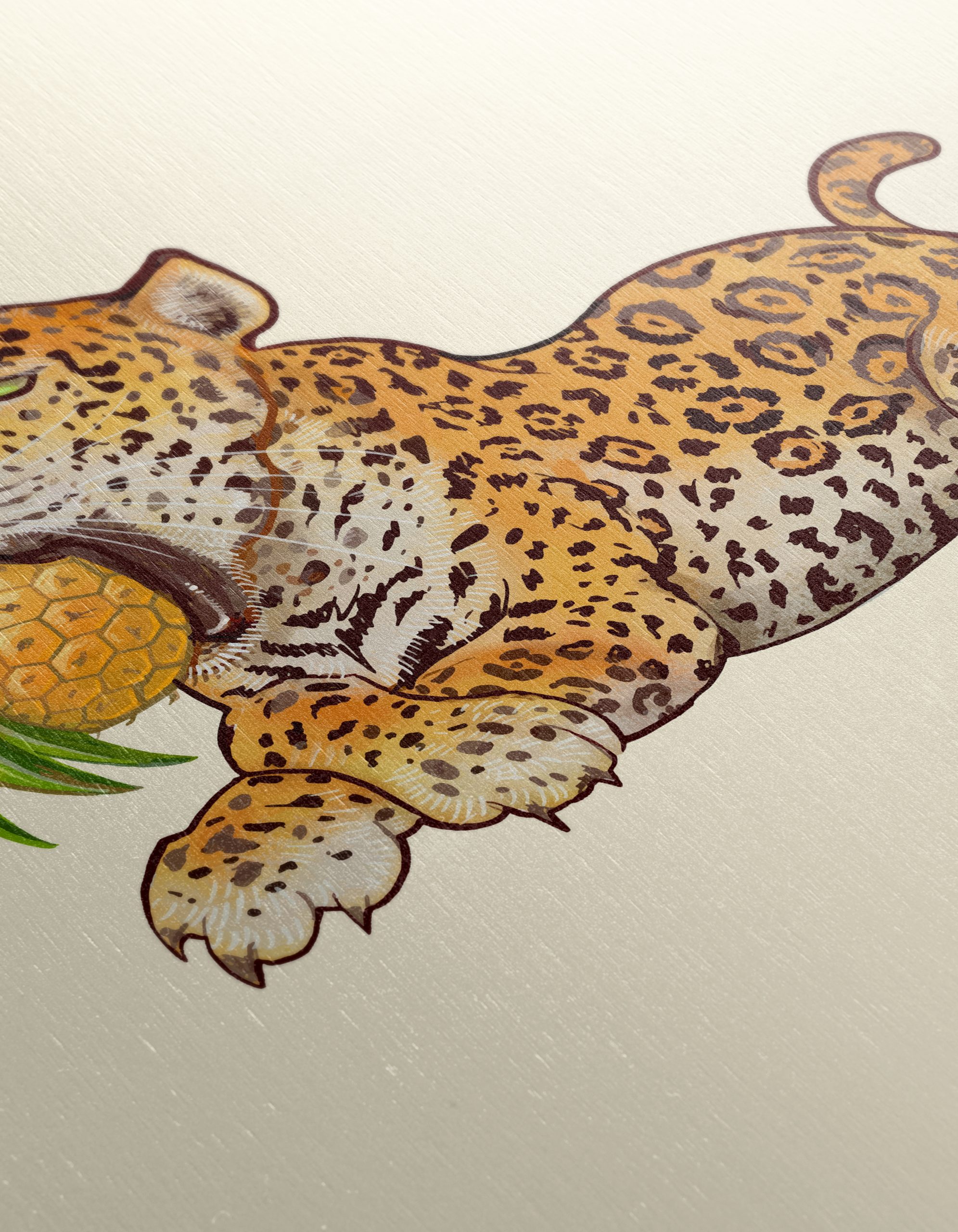 Leopard With Pineapple Illustration - Image 12
