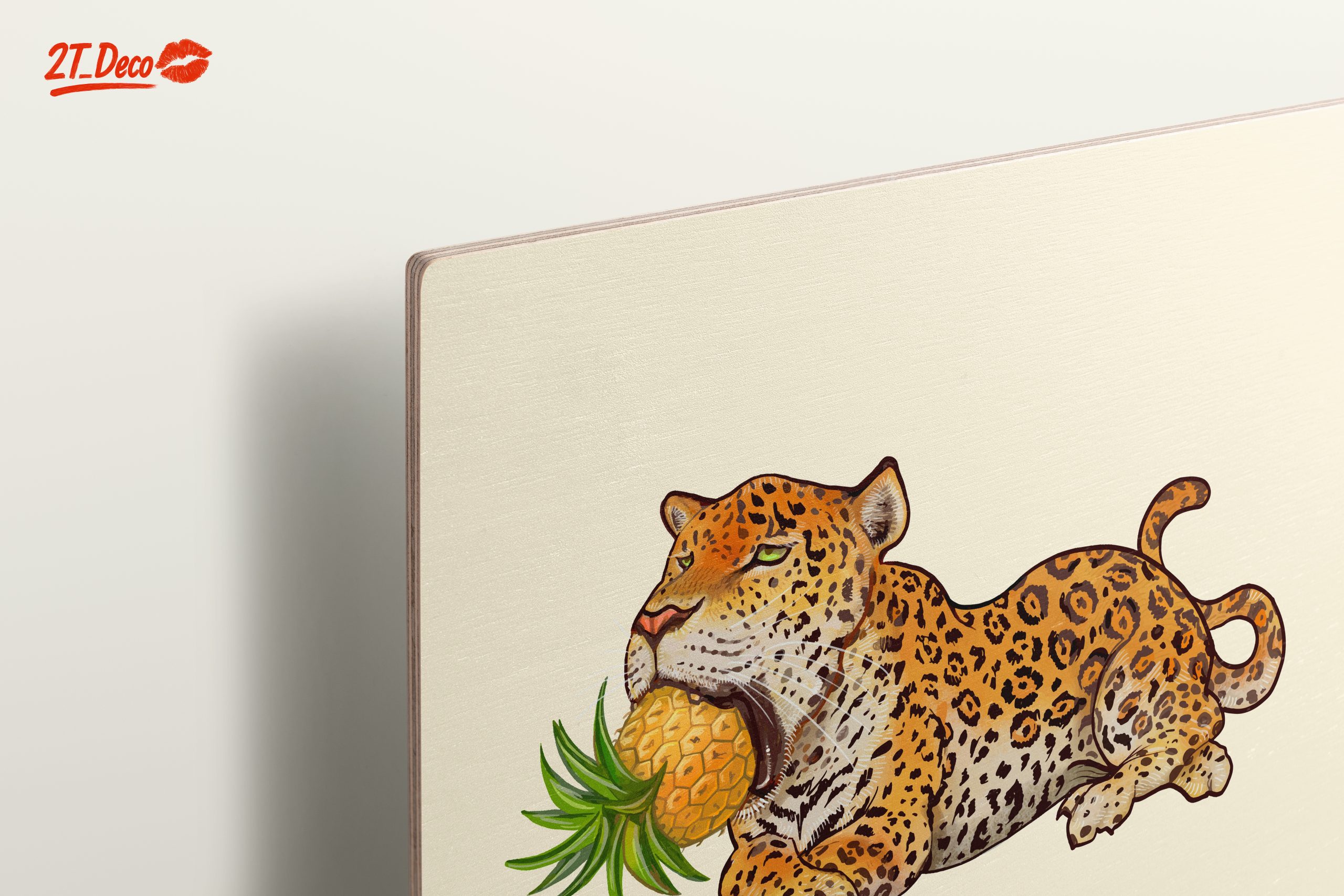 Leopard With Pineapple Illustration - Image 15