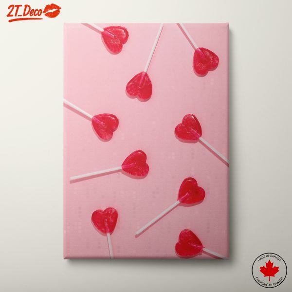 Colorful Sweet Candy Art with Heart Shapes